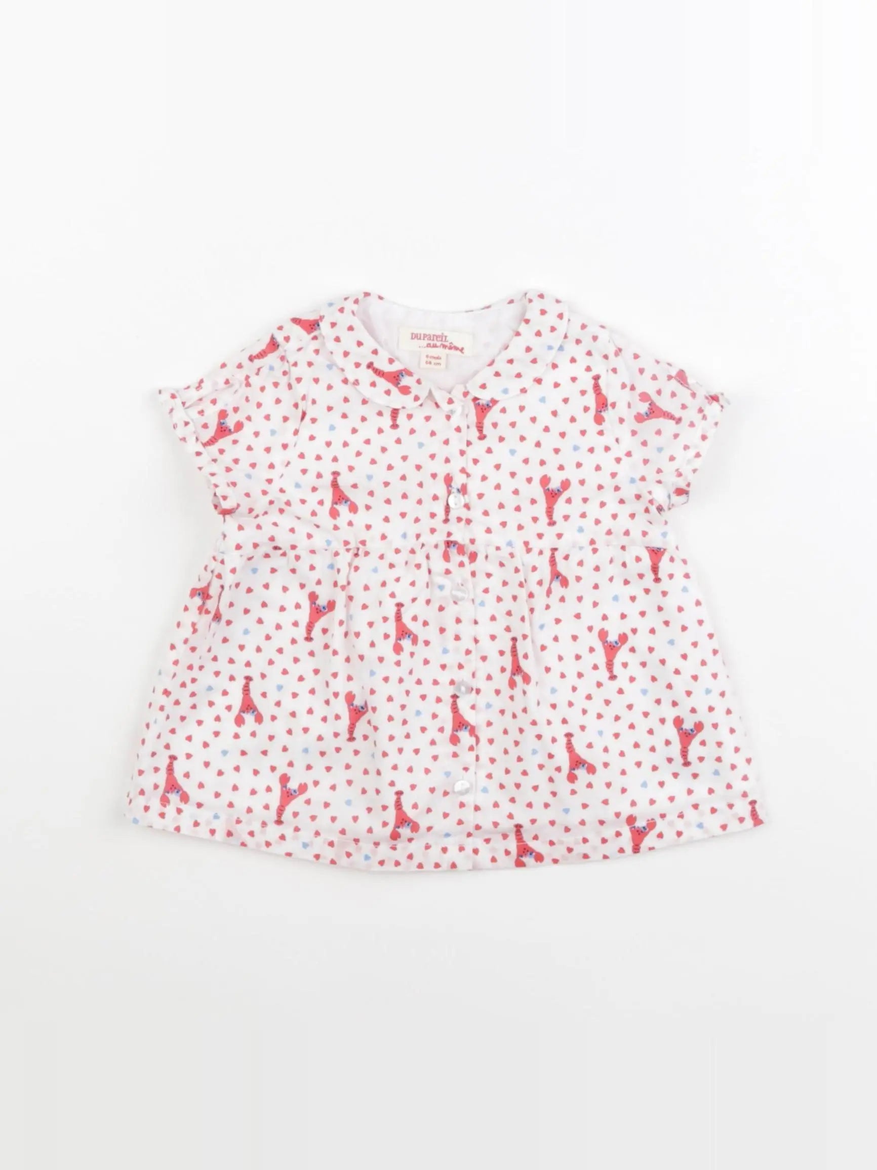 DPAM - robe blanc, rouge - 6 mois