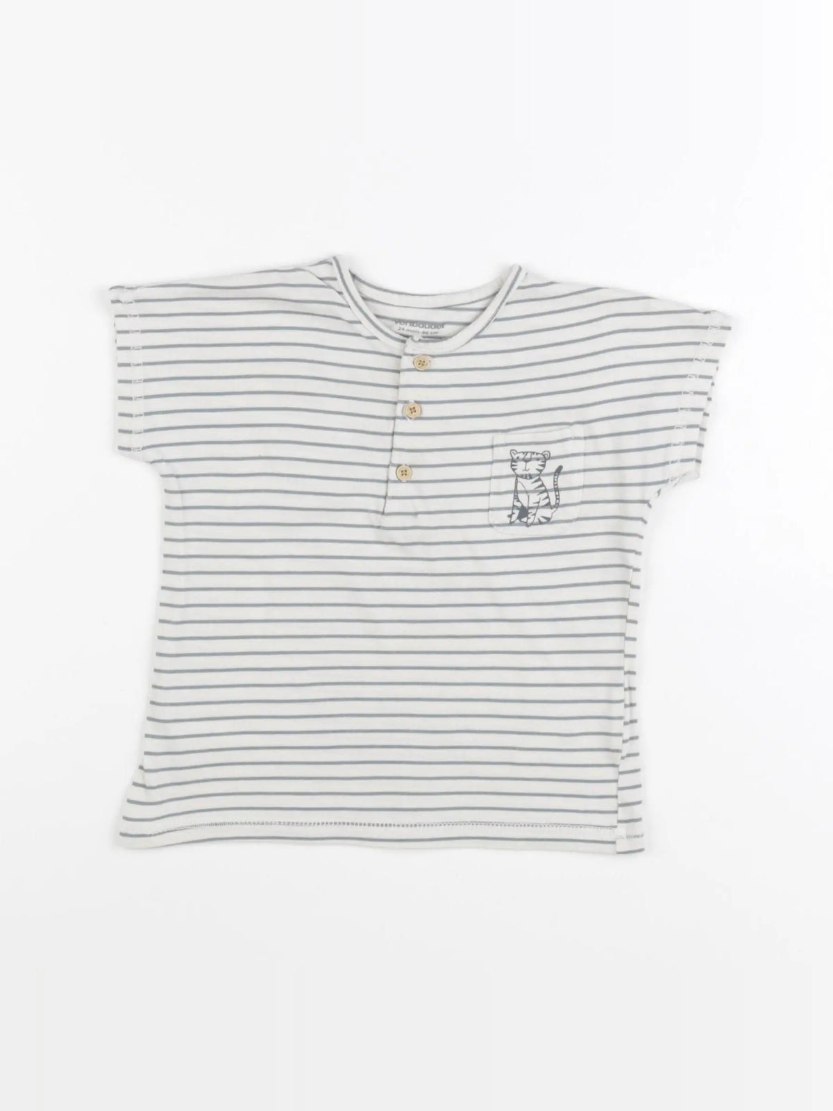 Vertbaudet - tee-shirt bleu - 24 mois