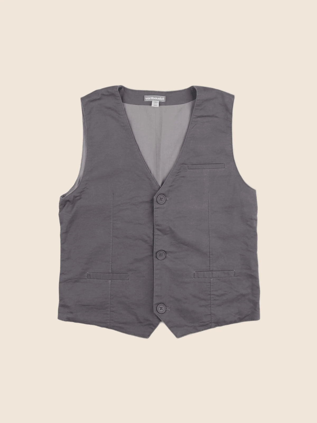 Vertbaudet - gilet gris - 10 ans