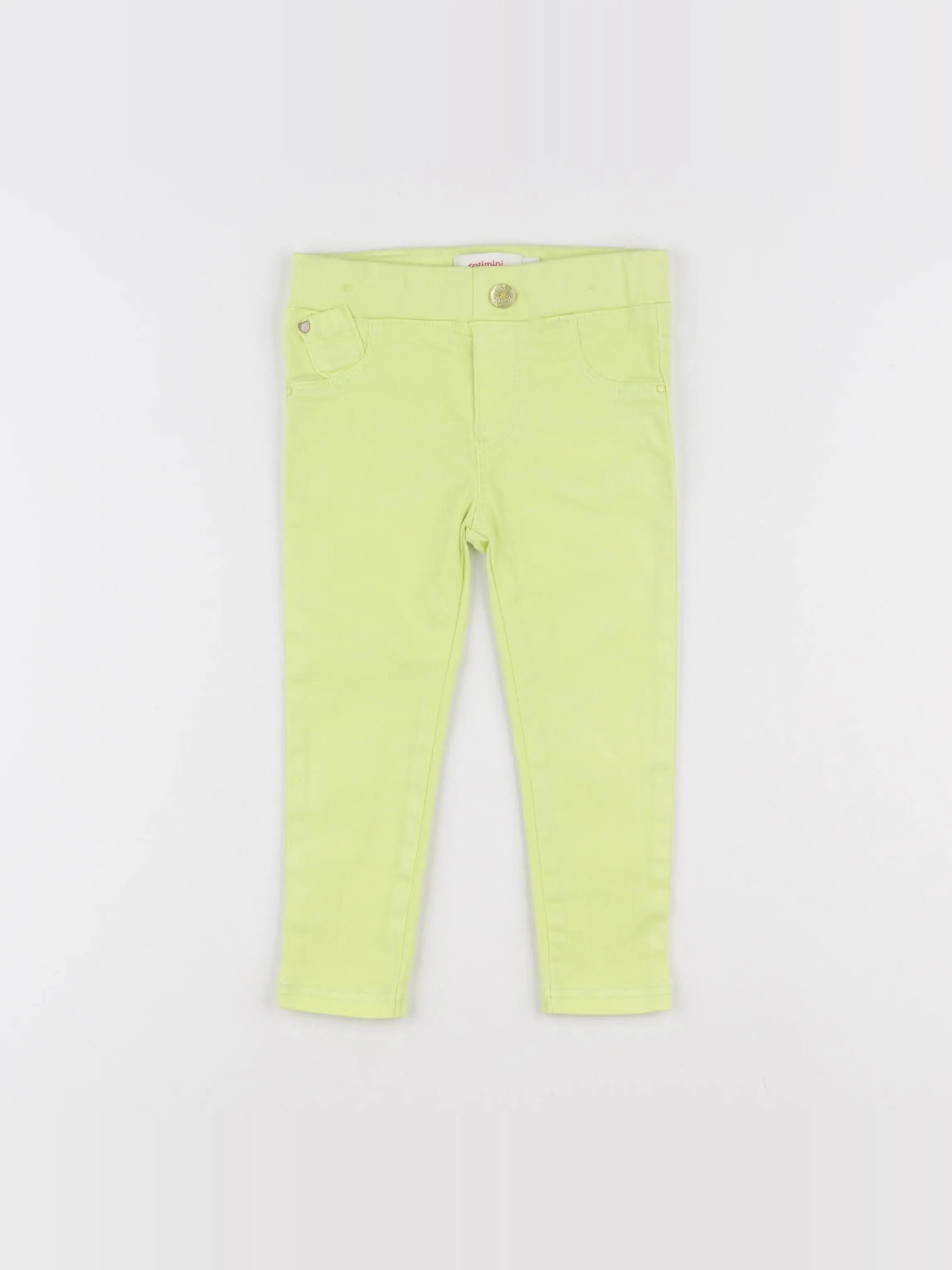 Catimini - jegging jaune fluo - 2 ans
