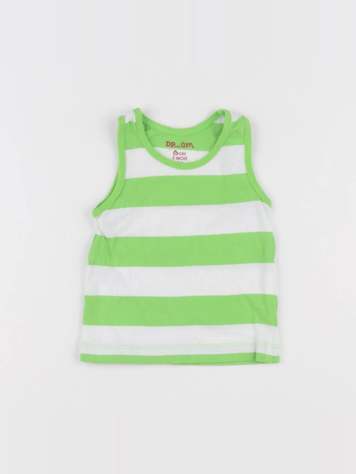 DPAM - débardeur blanc, vert - 3 mois