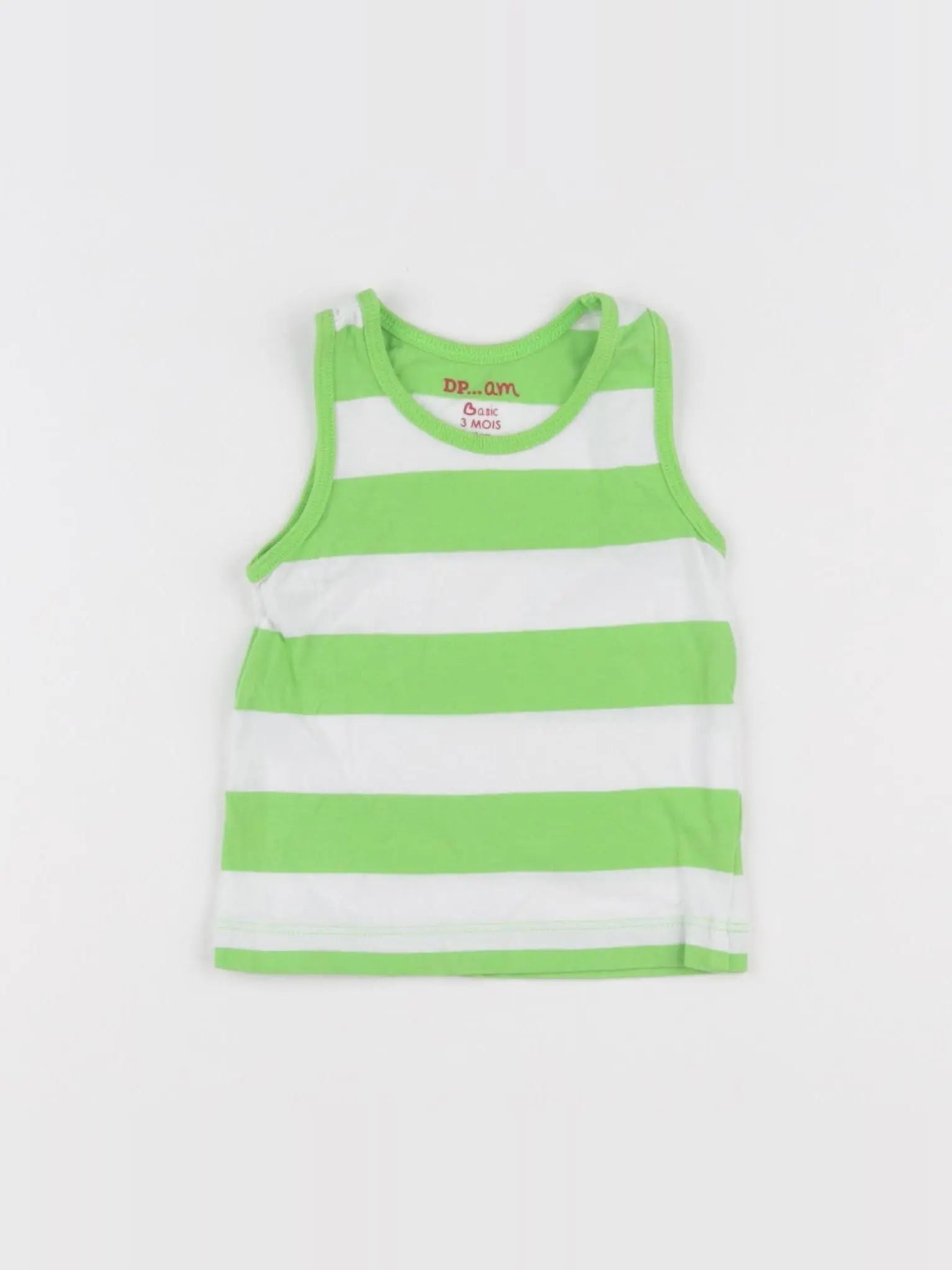 DPAM - débardeur blanc, vert - 3 mois