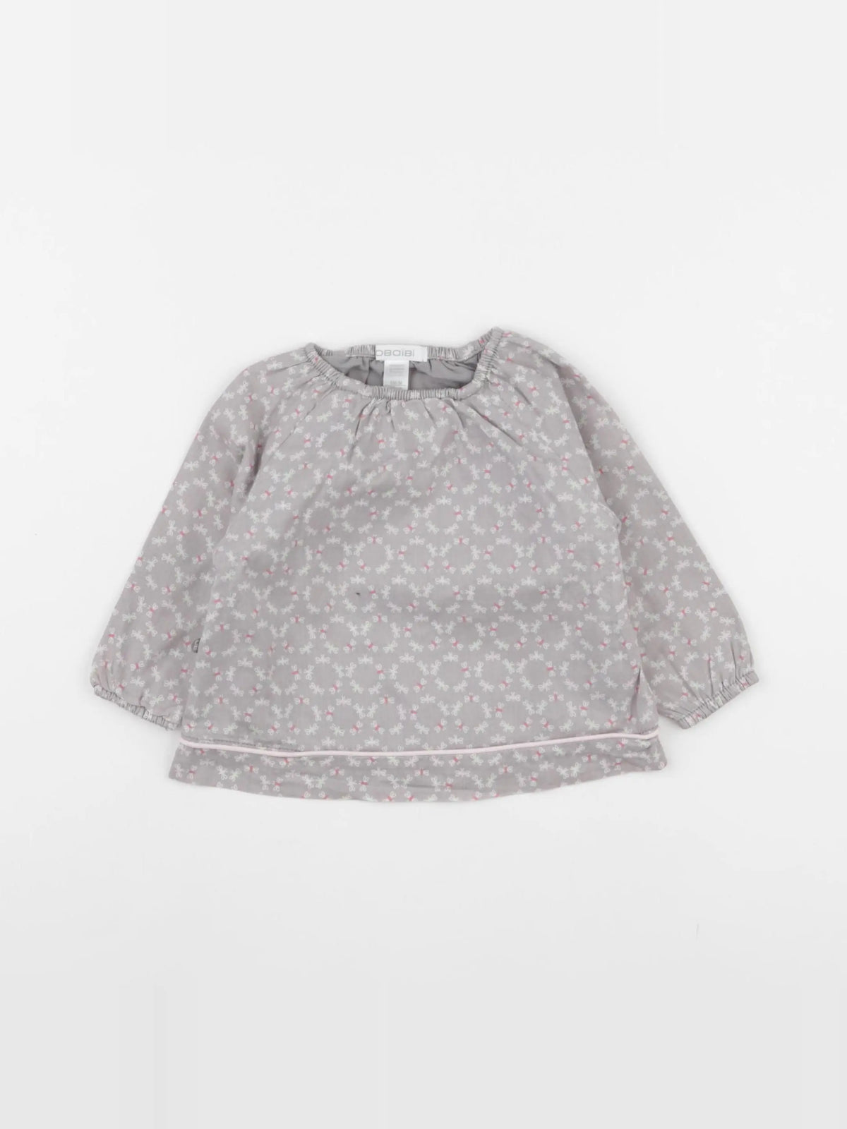 Obaïbi - blouse gris - 6 mois