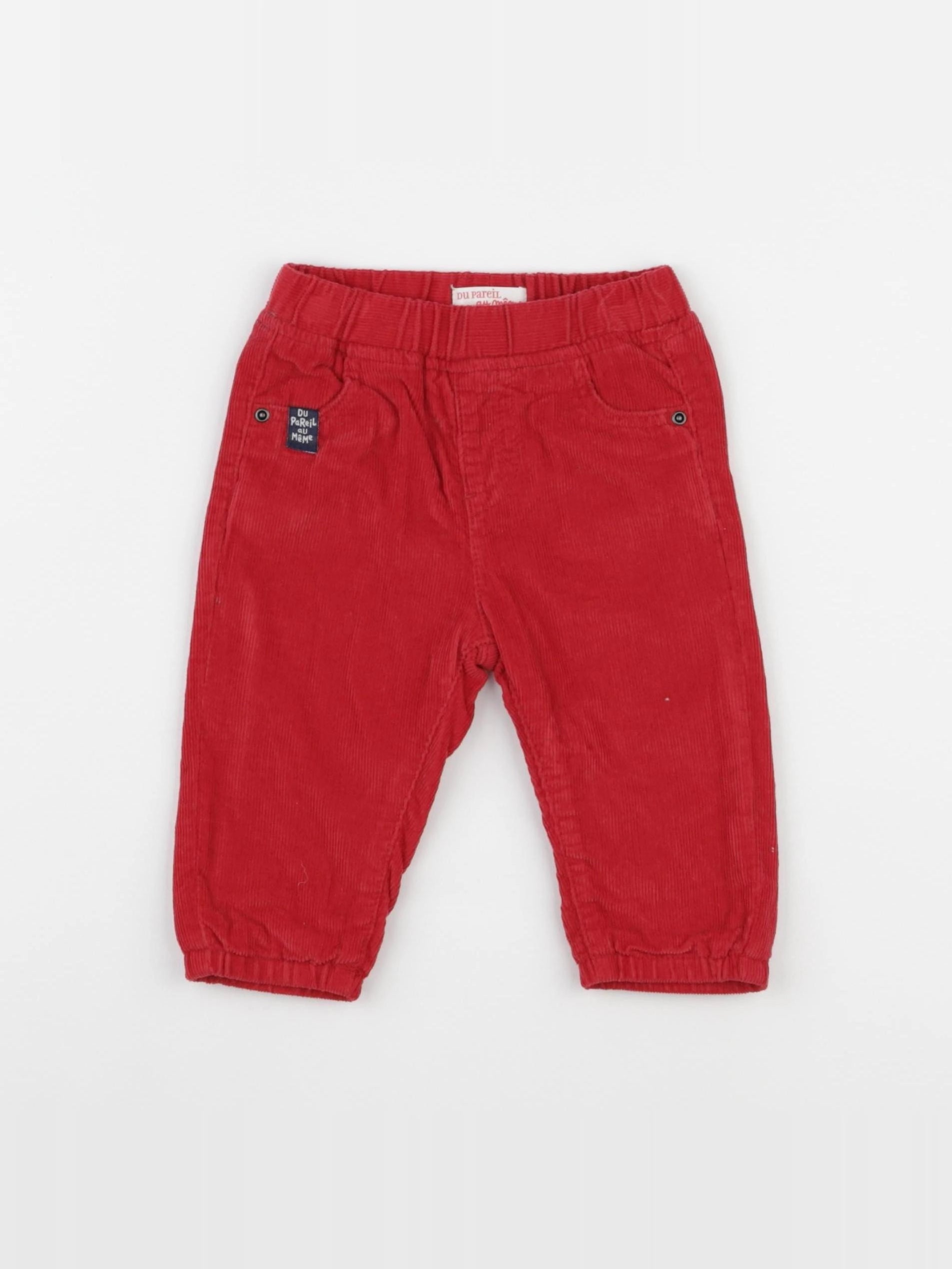 DPAM - pantalon rouge - 6 mois
