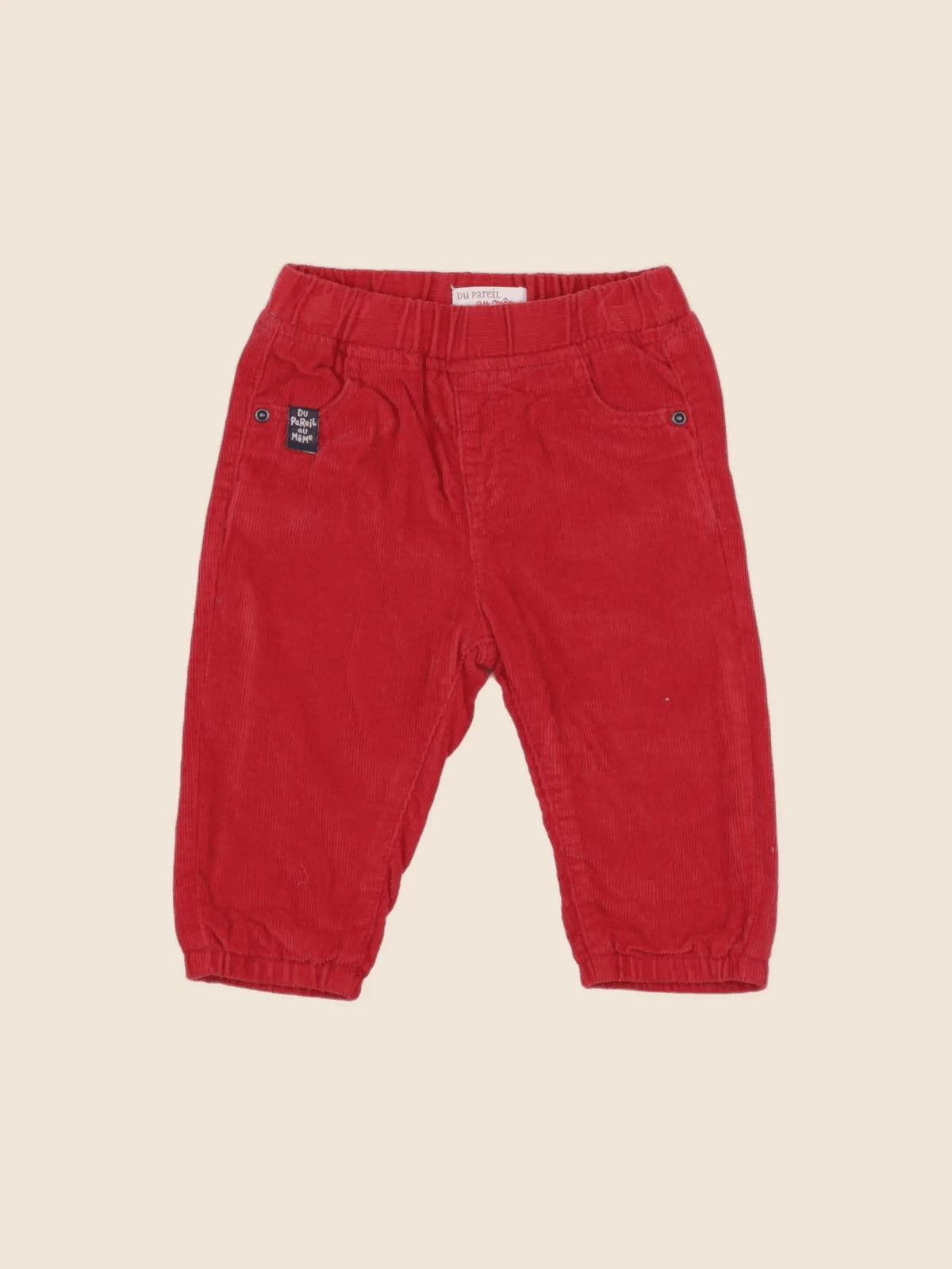 DPAM - pantalon rouge - 6 mois