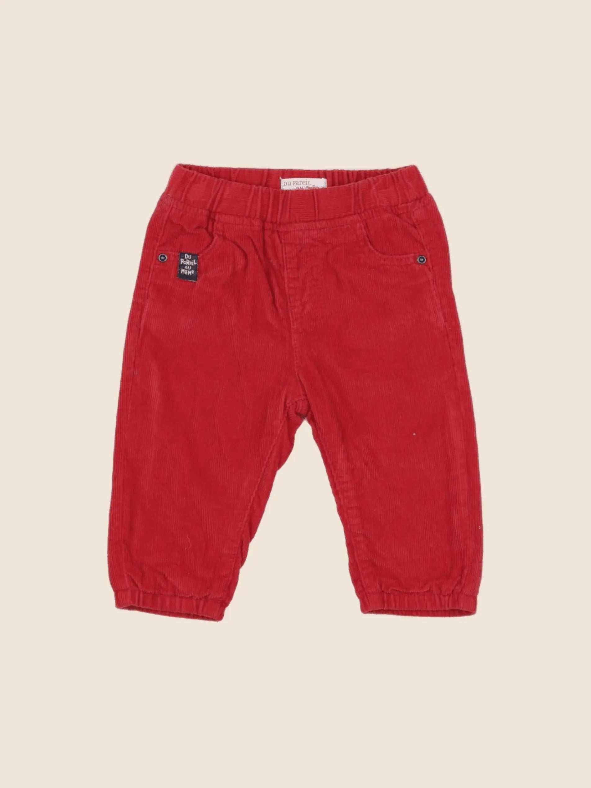 DPAM - pantalon rouge - 6 mois