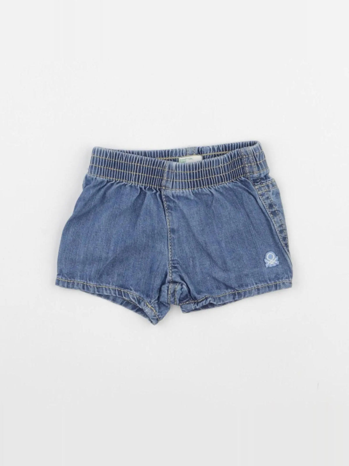 Benetton - short bleu - 3 mois