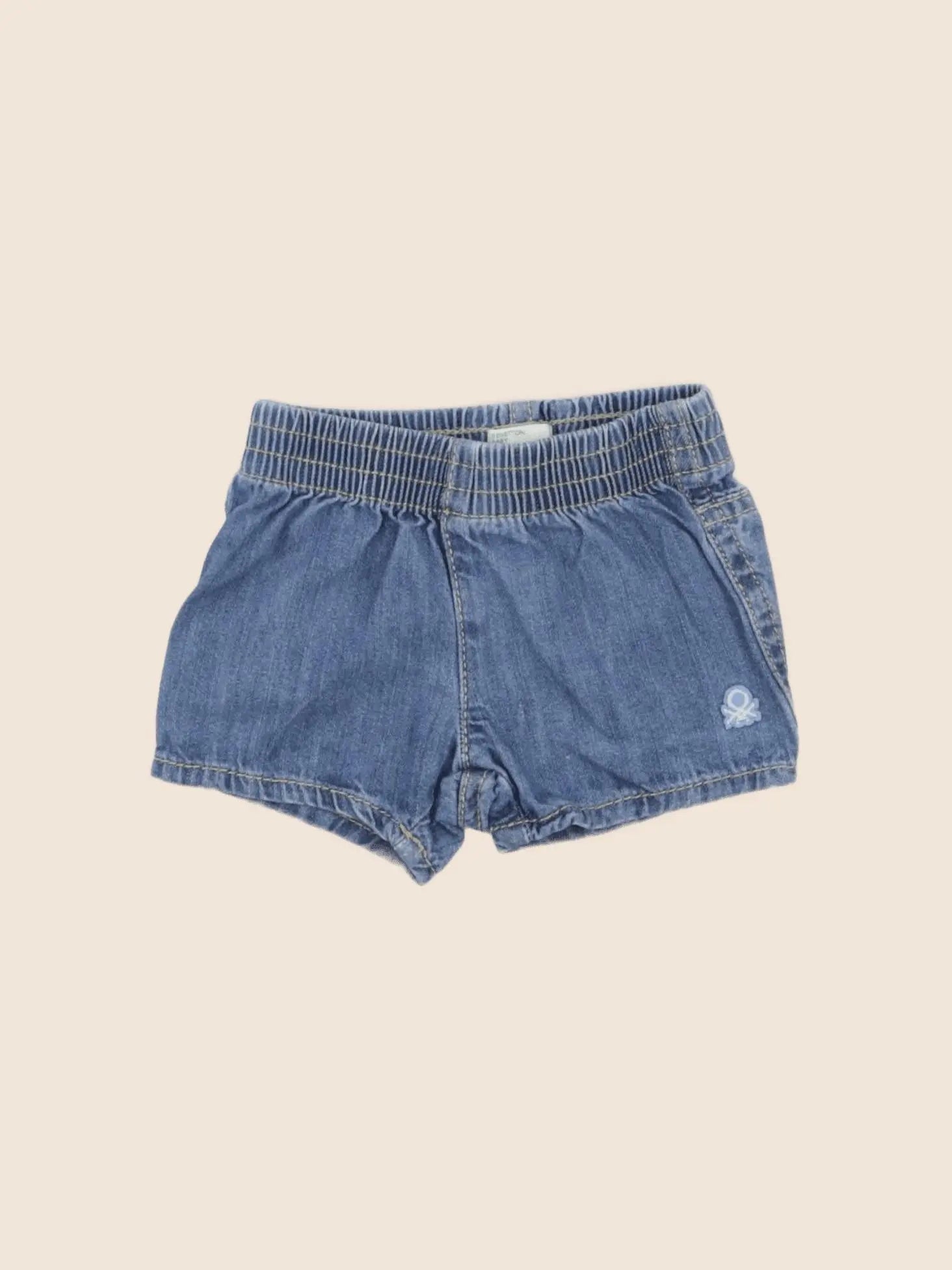 Benetton - short bleu - 3 mois