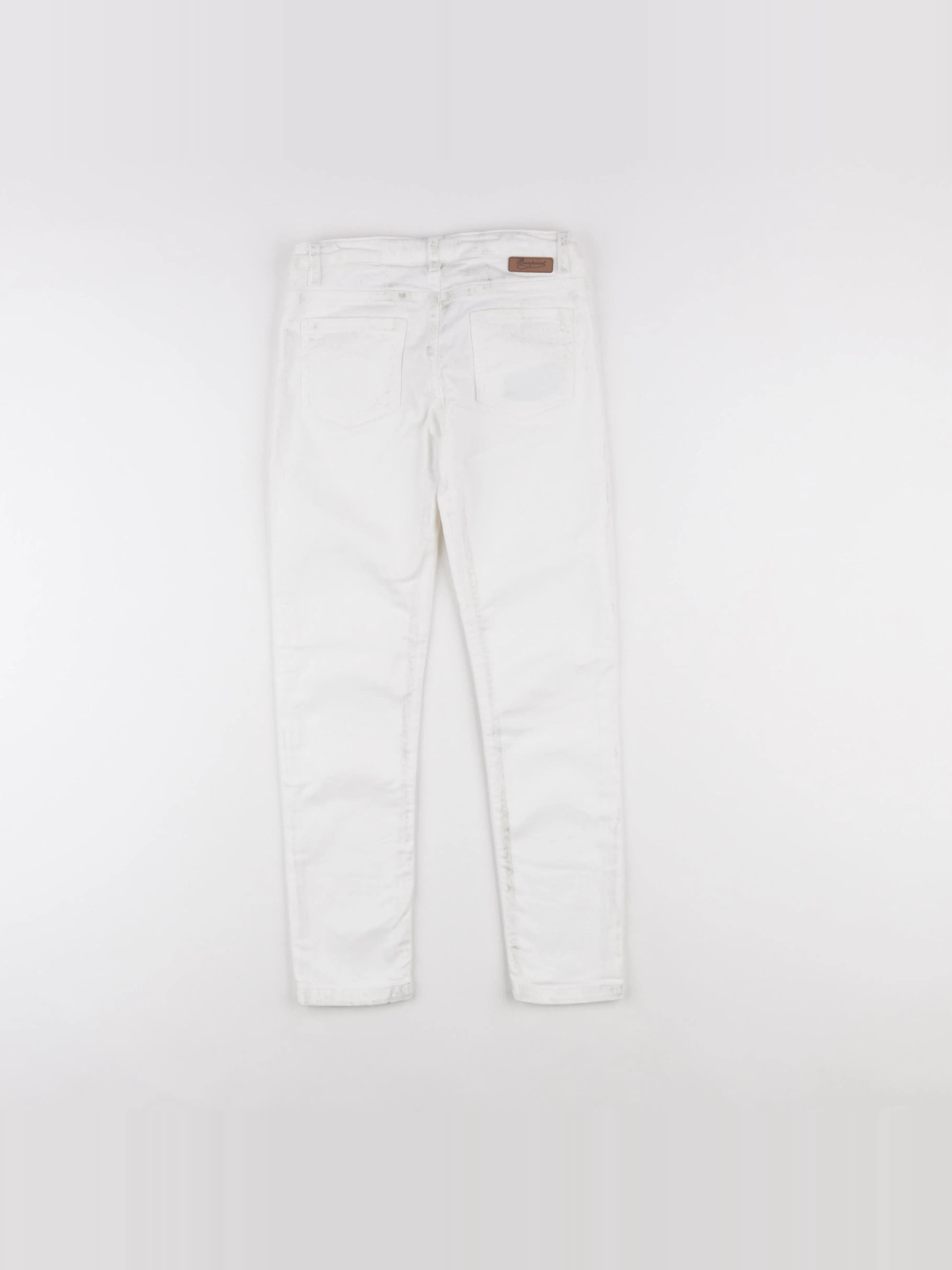 Bonpoint - jean blanc, or - 8 ans