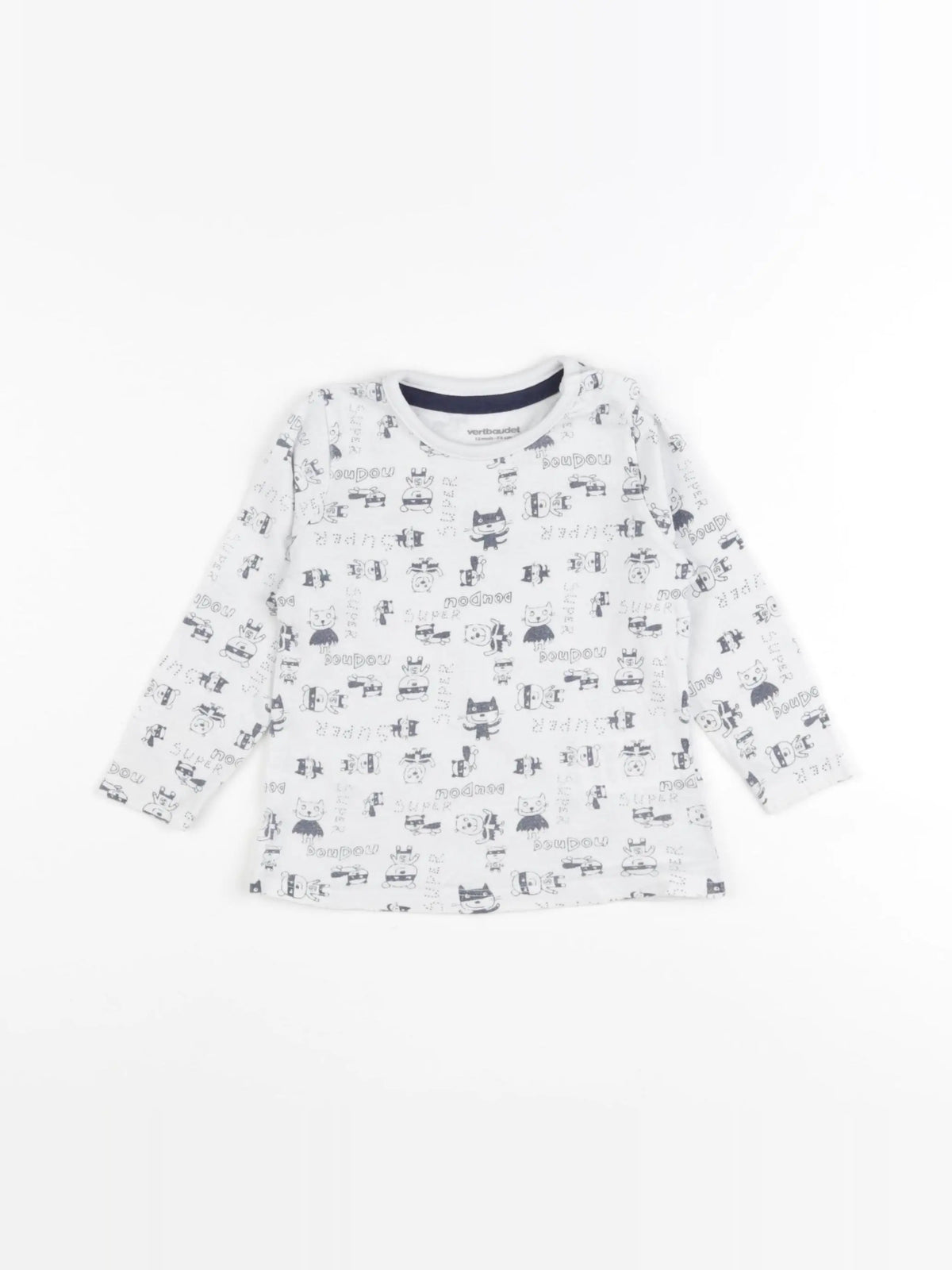 Vertbaudet - tee-shirt blanc - 12 mois