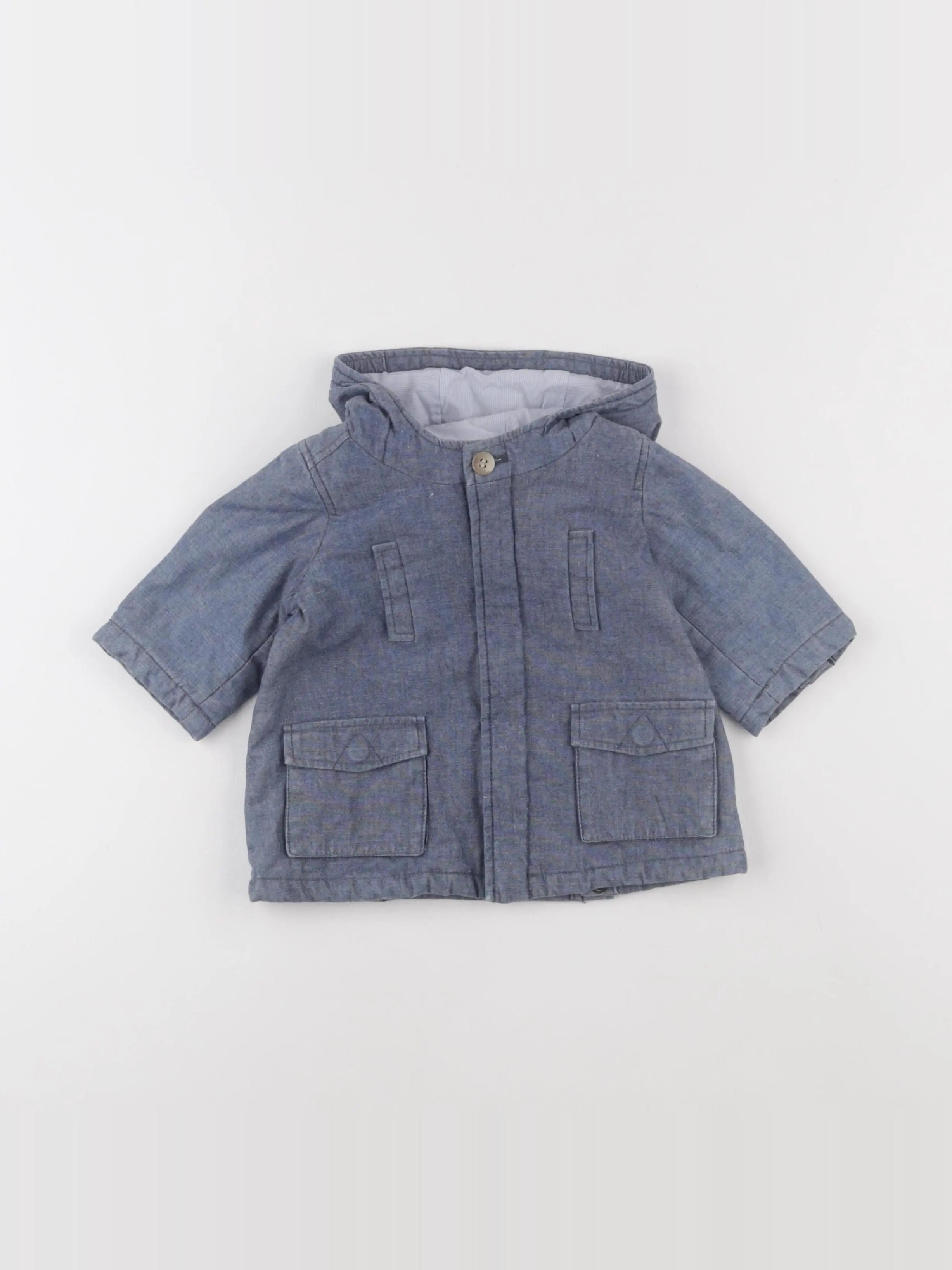 Bonpoint - parka bleu - 6 mois