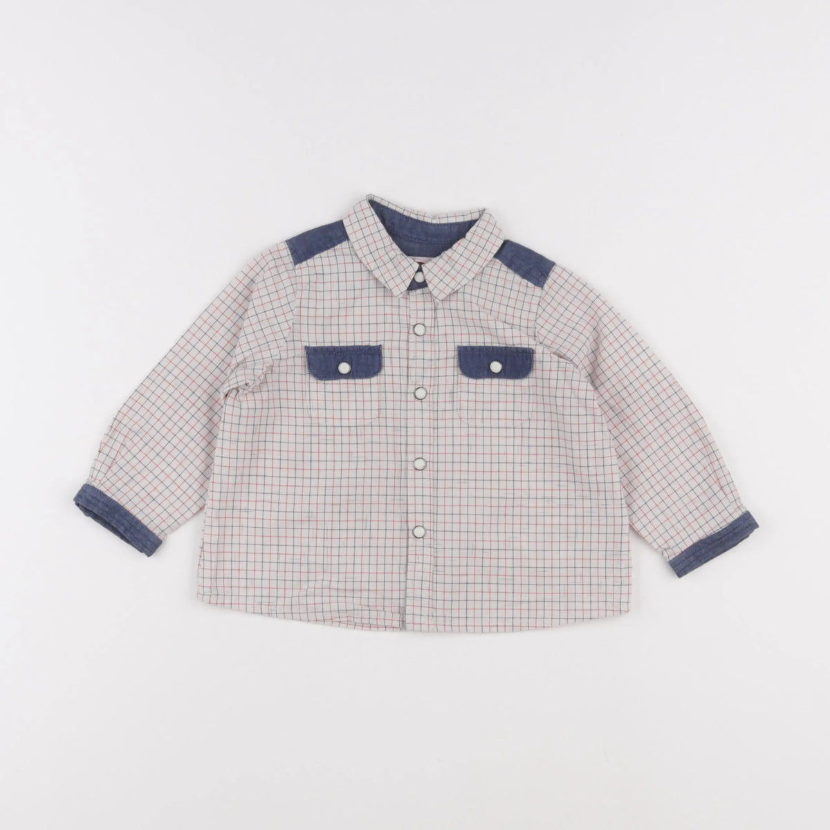 Bonpoint - chemise gris - 12 mois