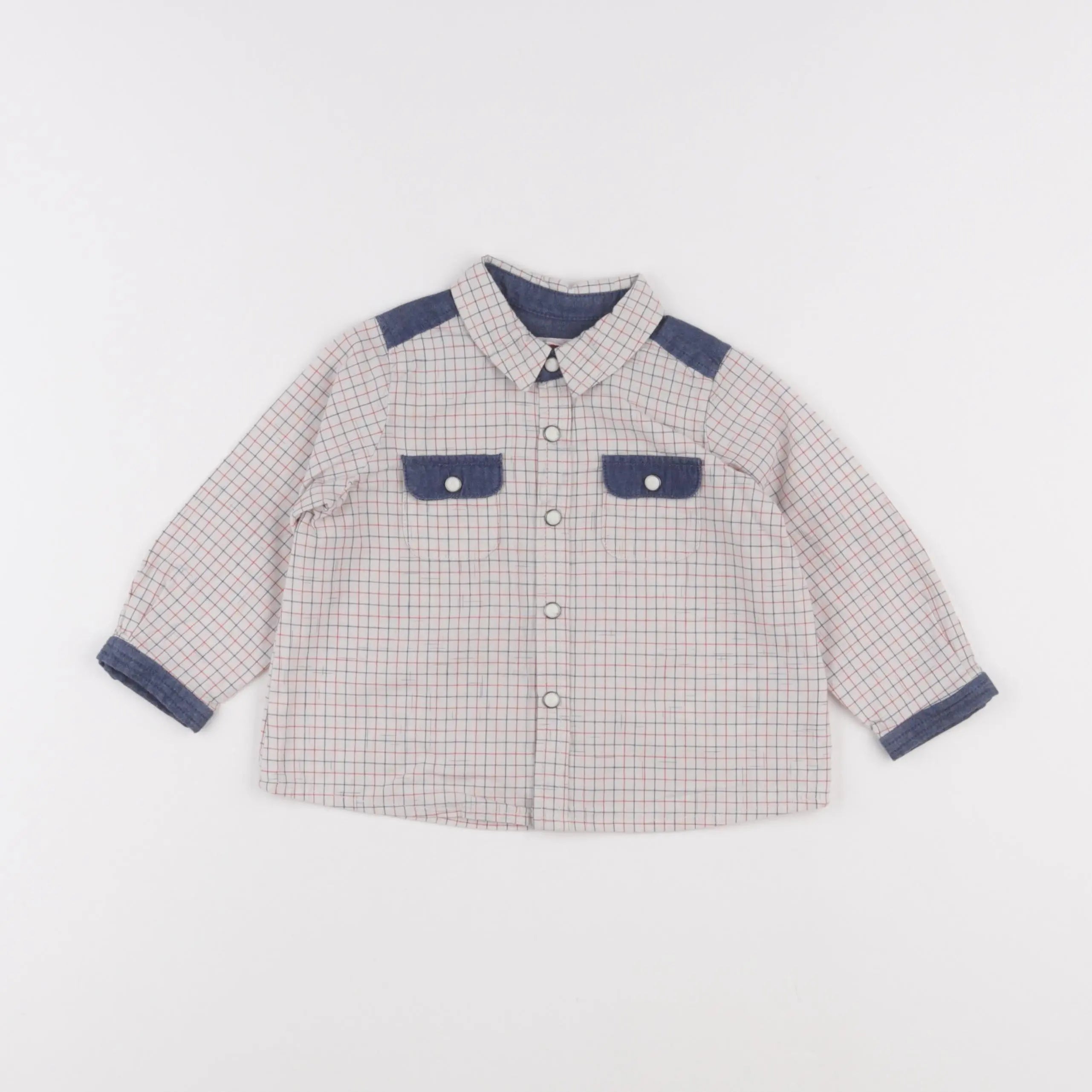 Bonpoint - chemise gris - 12 mois