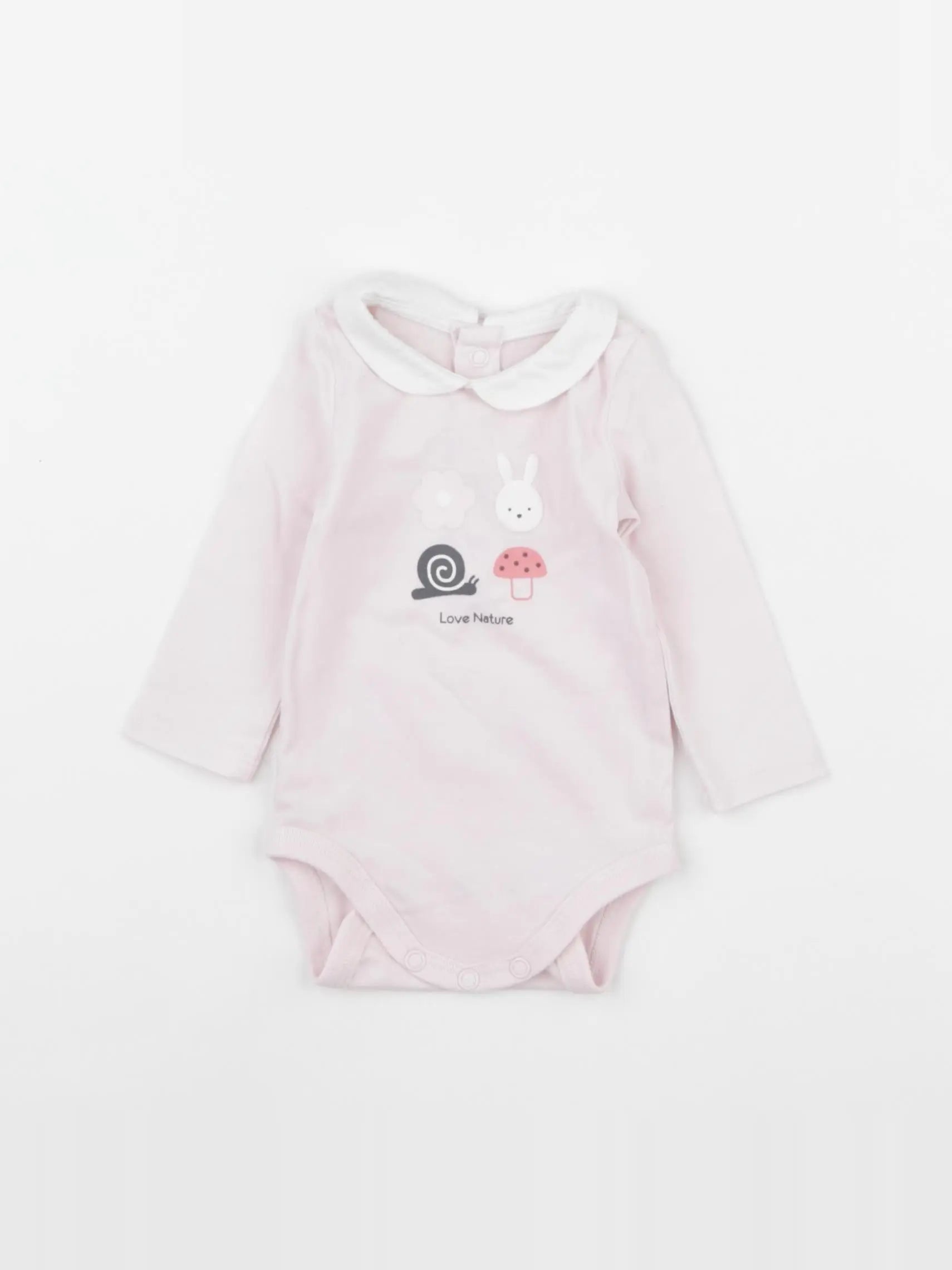 Obaïbi - body à col rose - 3 mois