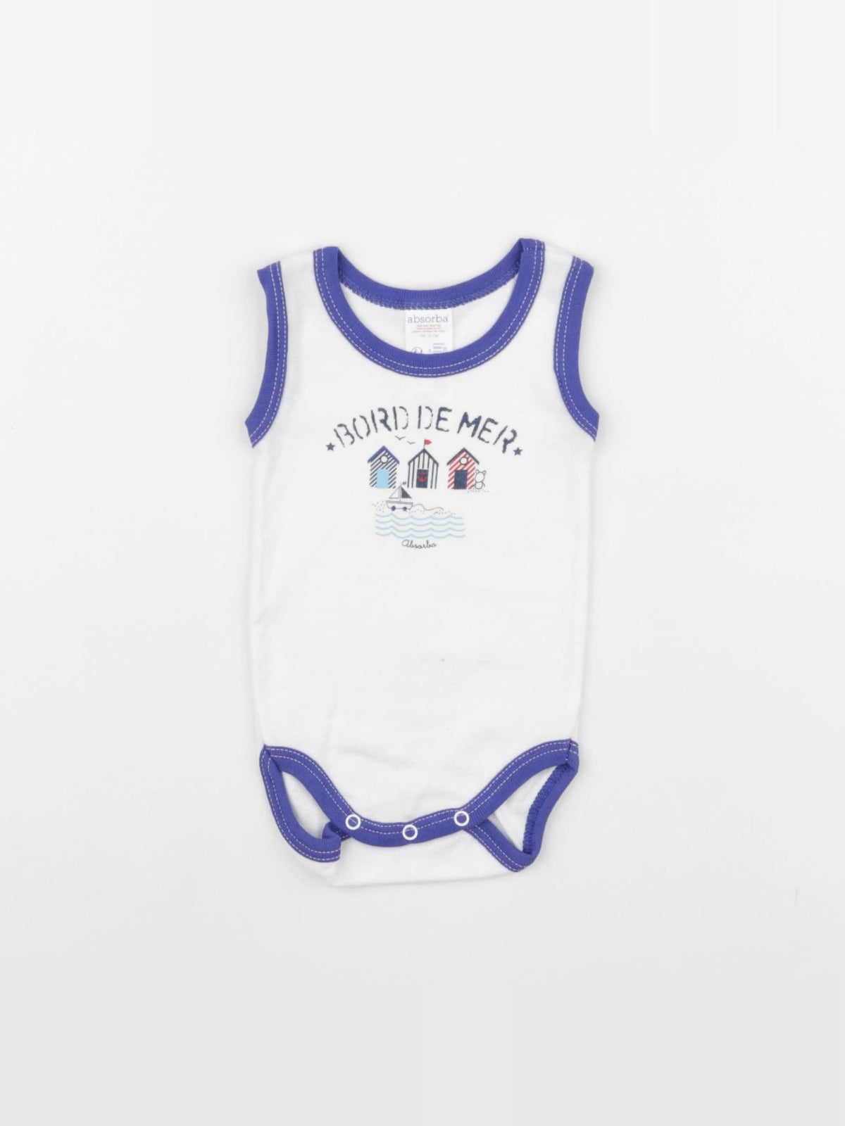Absorba - body blanc, bleu - 3 mois