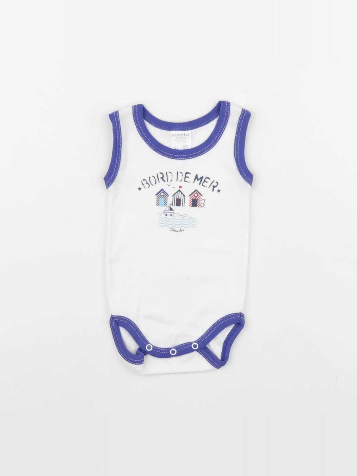 Absorba - body blanc, bleu - 3 mois