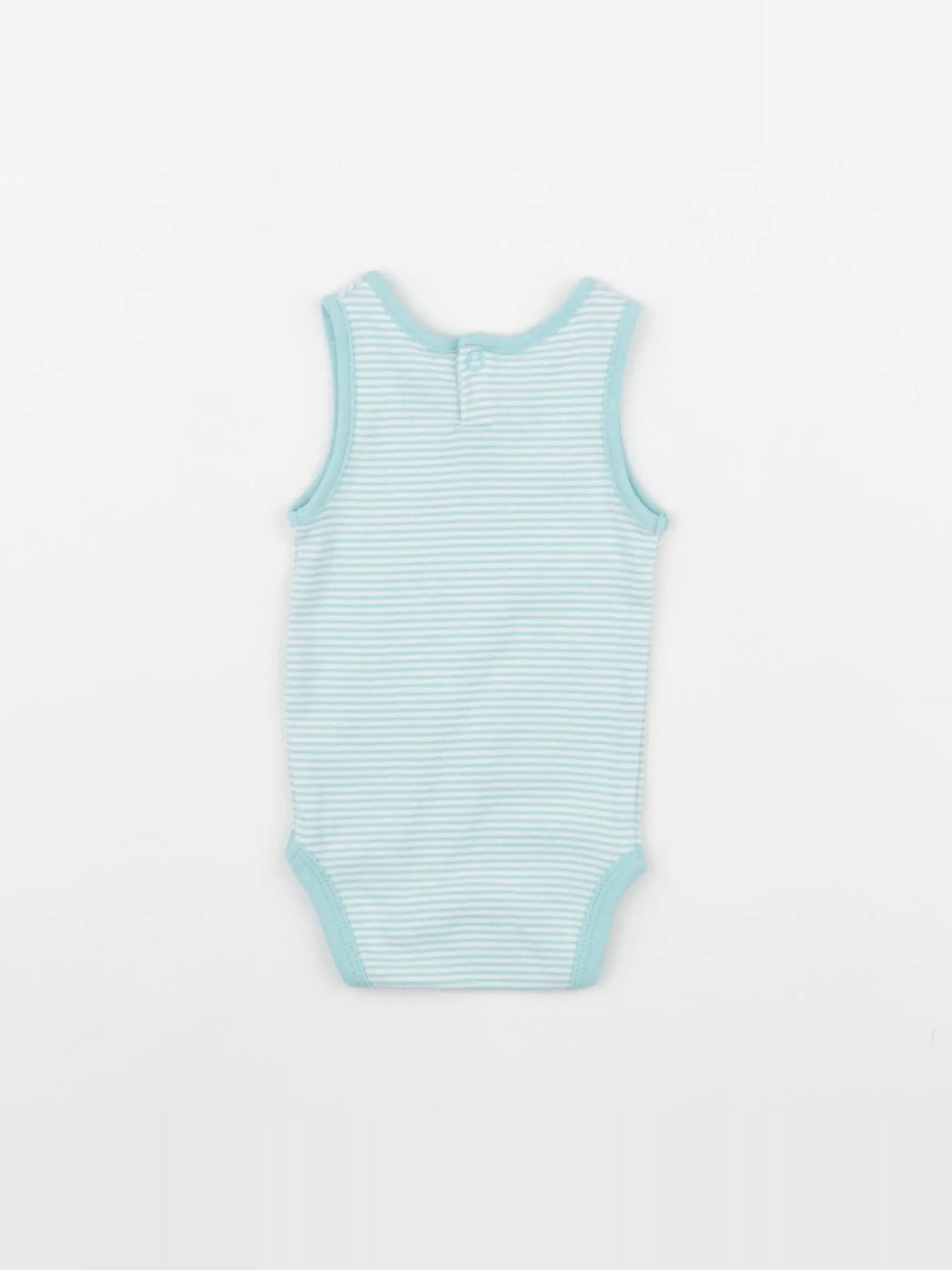 Obaïbi - body blanc, bleu - 3 mois