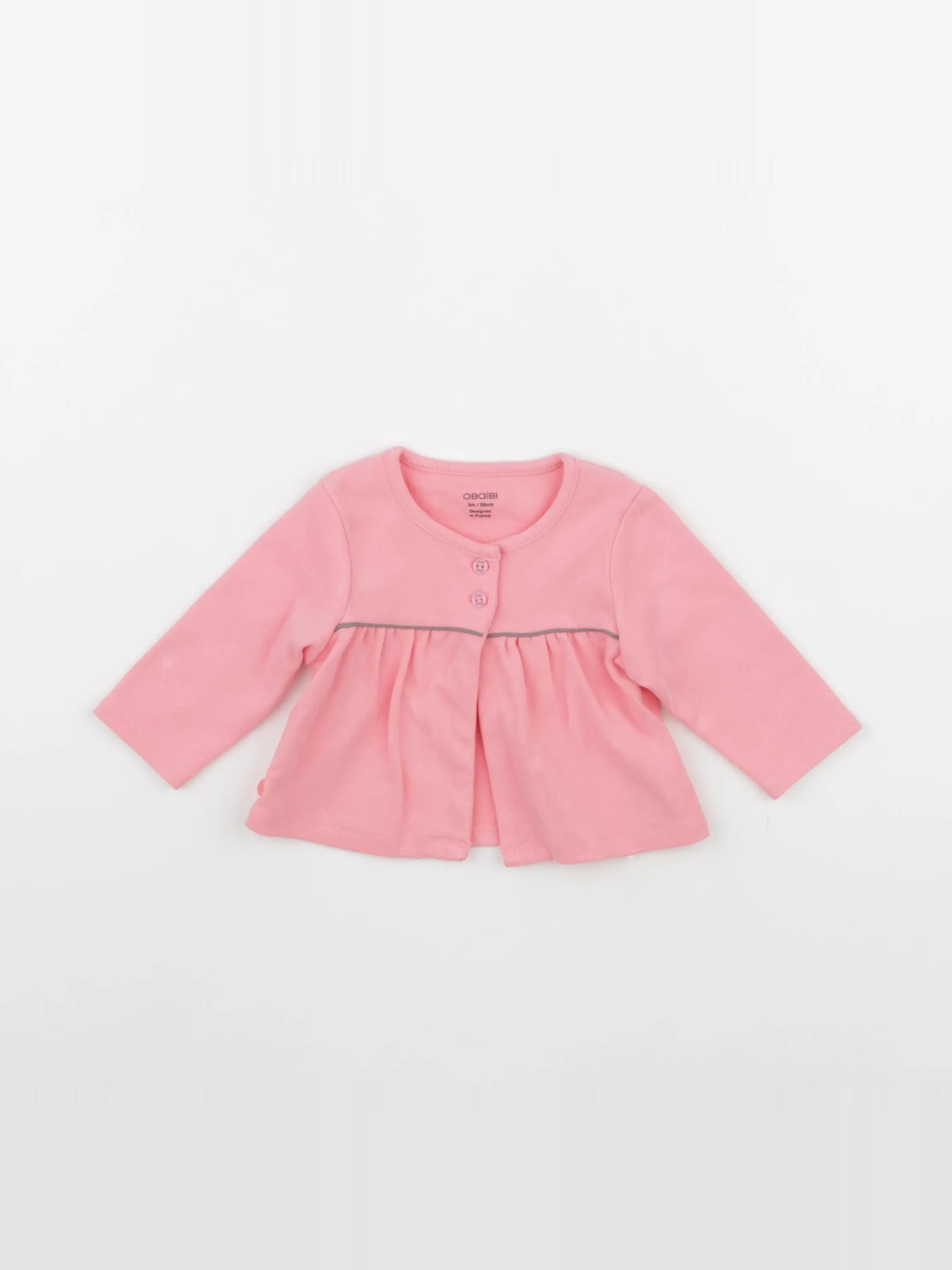 Obaïbi - tee-shirt rose - 3 mois