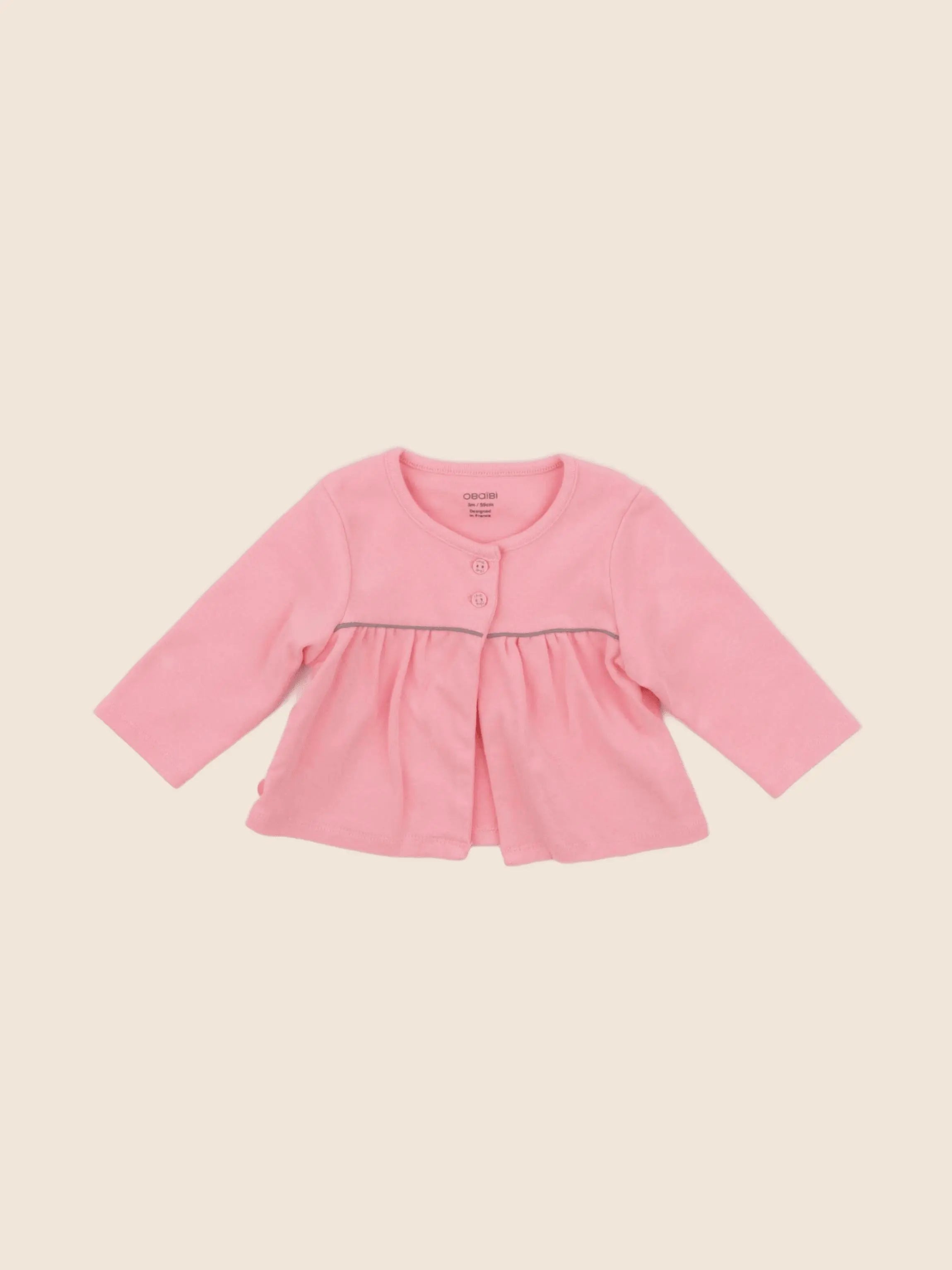 Obaïbi - tee-shirt rose - 3 mois
