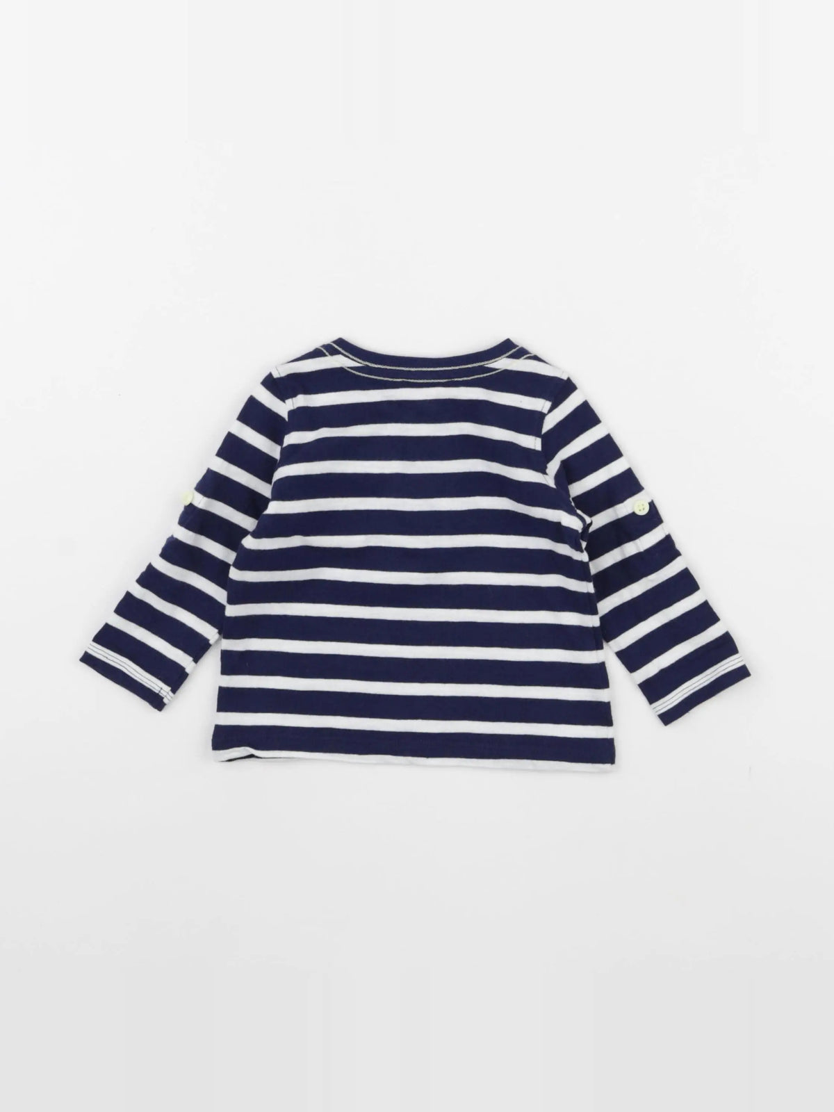 DPAM - tee-shirt bleu, blanc - 6 mois