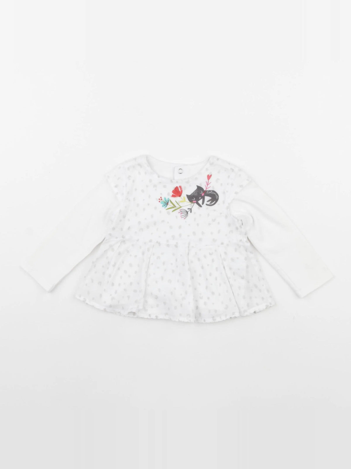 Catimini - blouse blanc - 9 mois