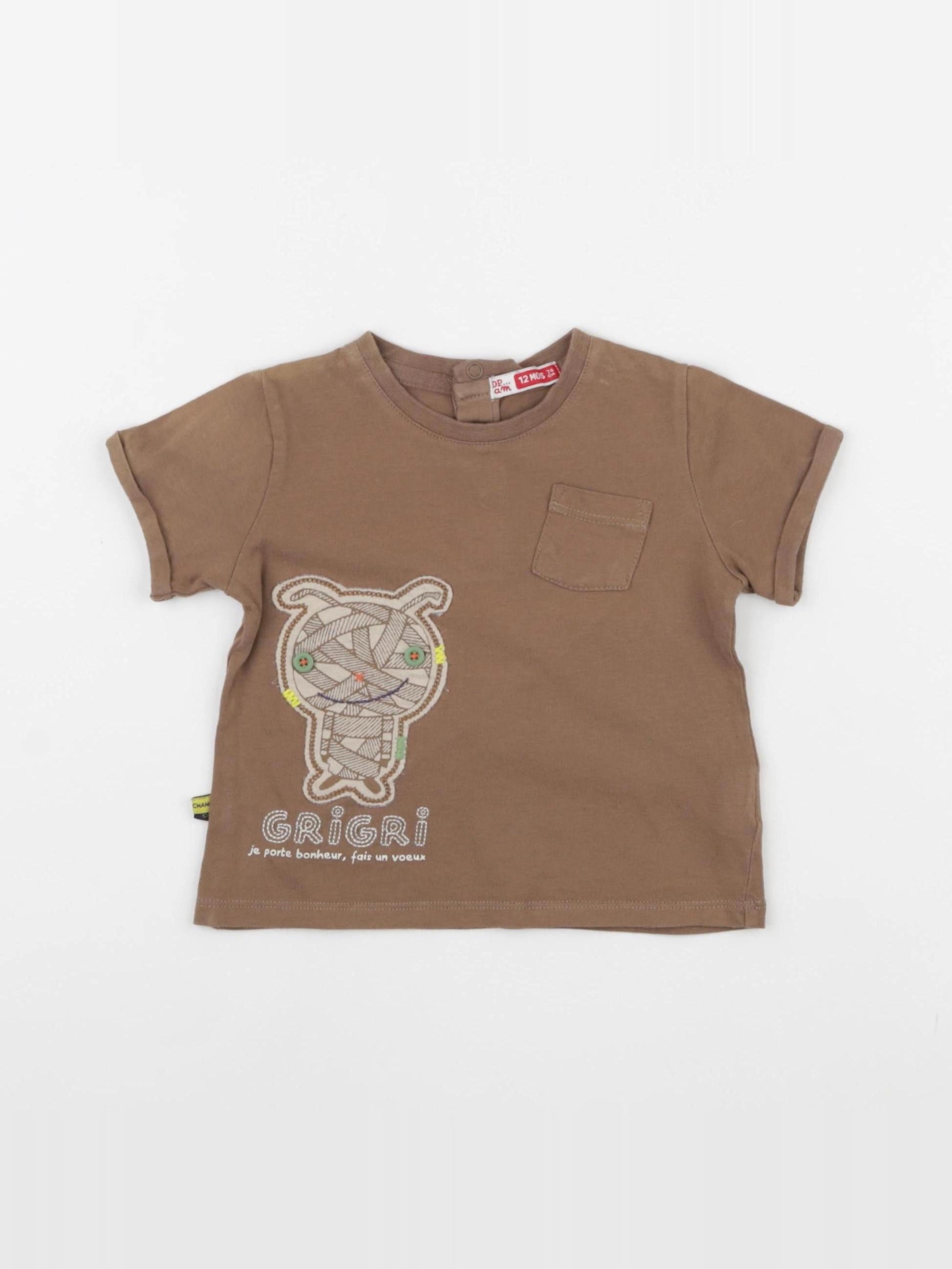 DPAM - tee-shirt marron - 12 mois
