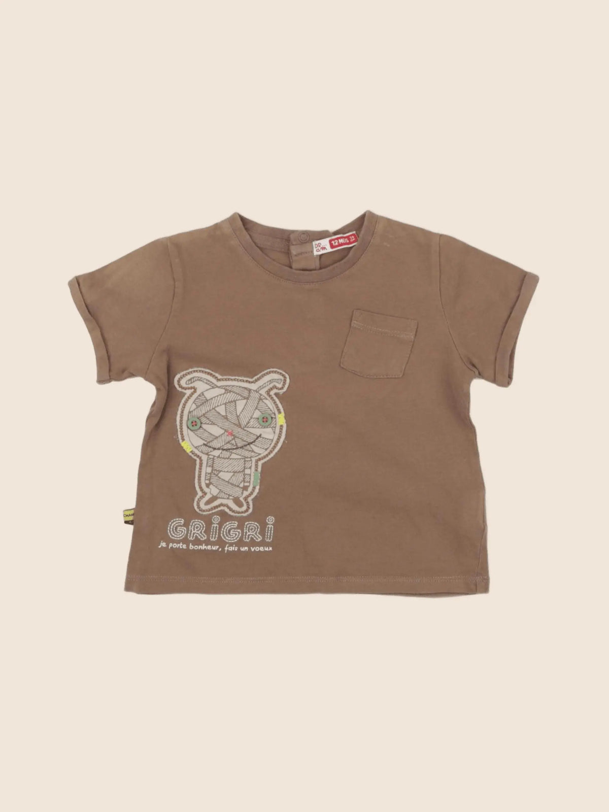 DPAM - tee-shirt marron - 12 mois