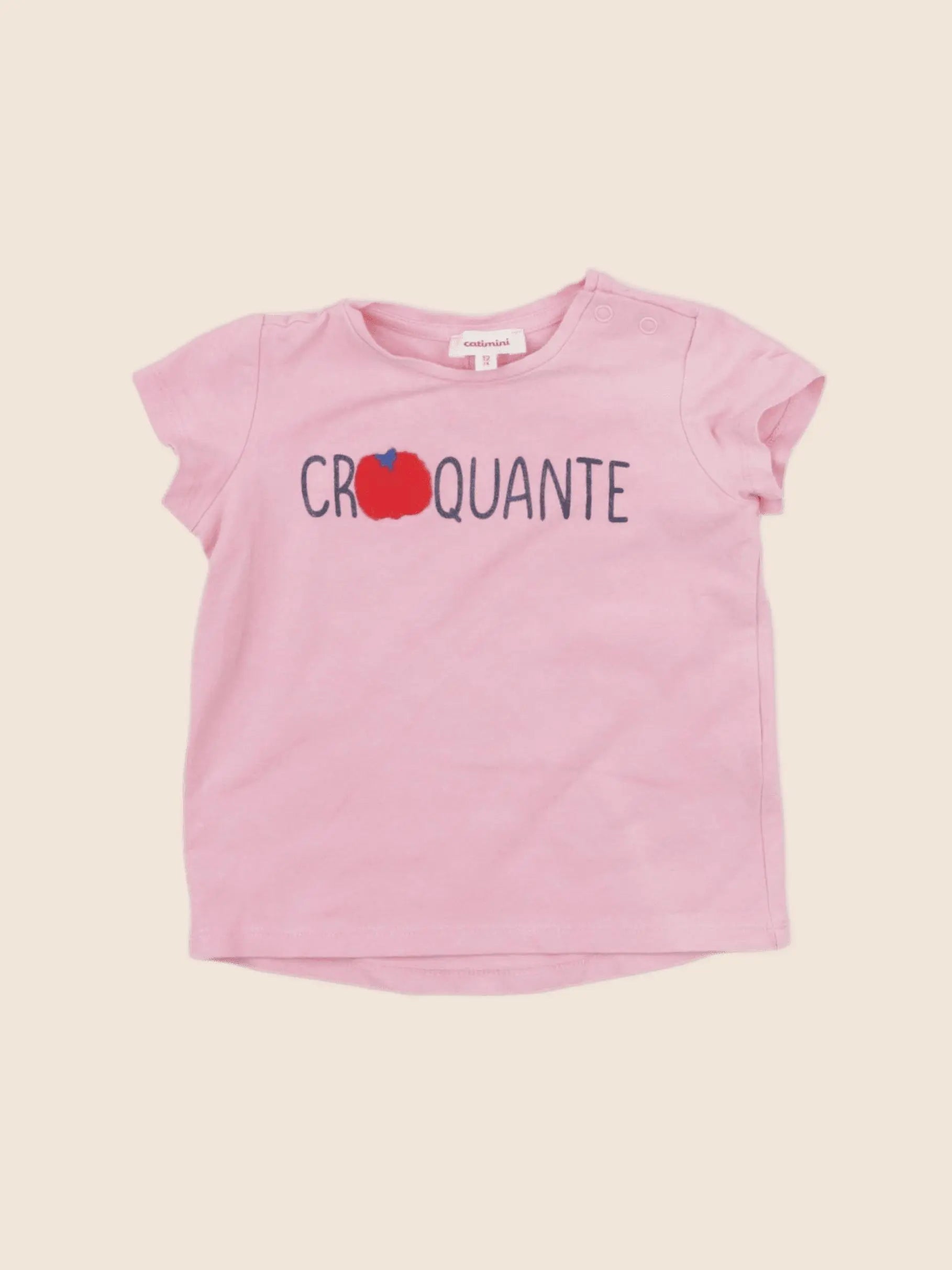 Catimini - tee-shirt rose - 12 mois