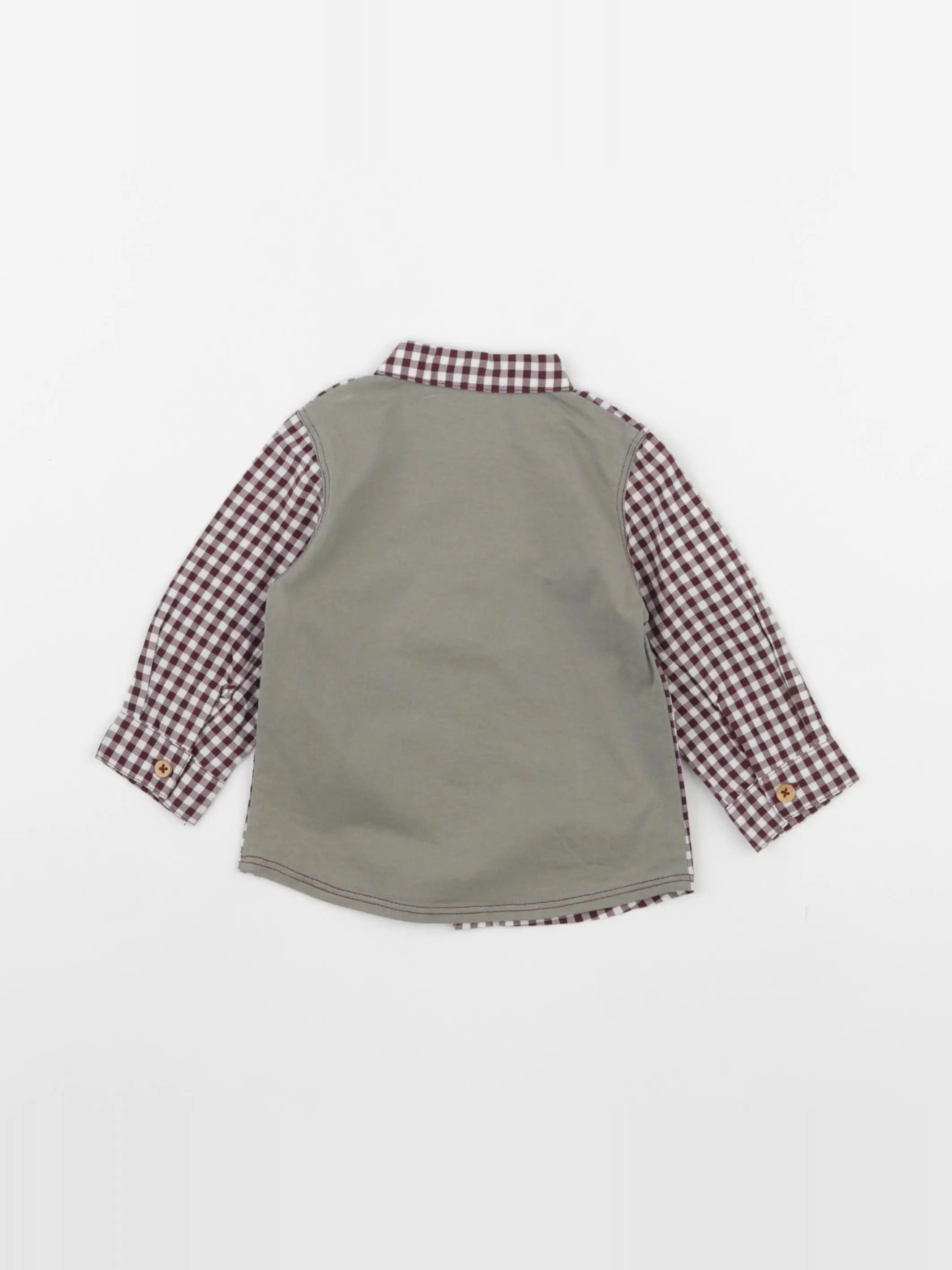 Absorba - chemise blanc, rouge - 6 mois