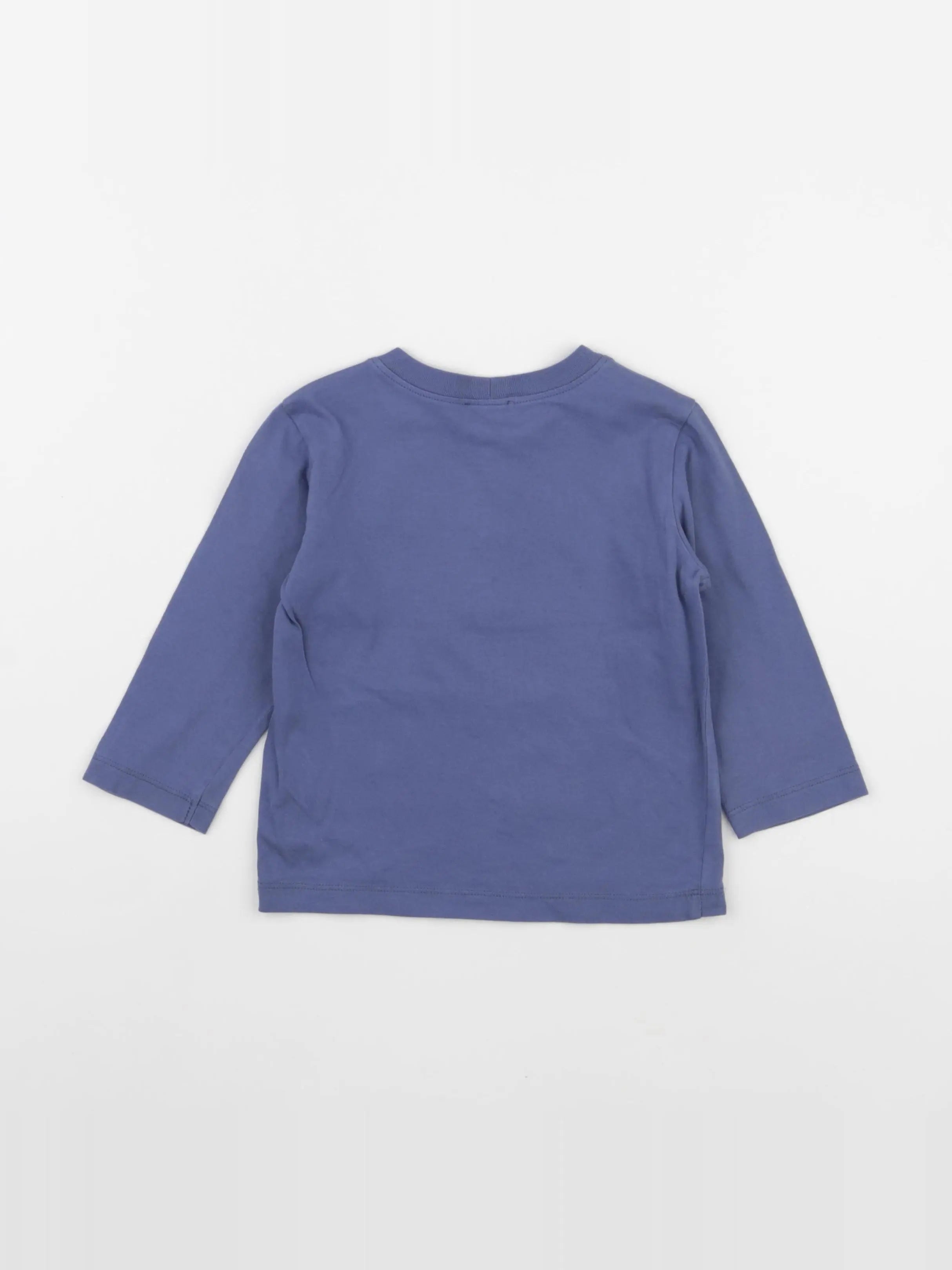 Benetton - tee-shirt bleu - 12 mois