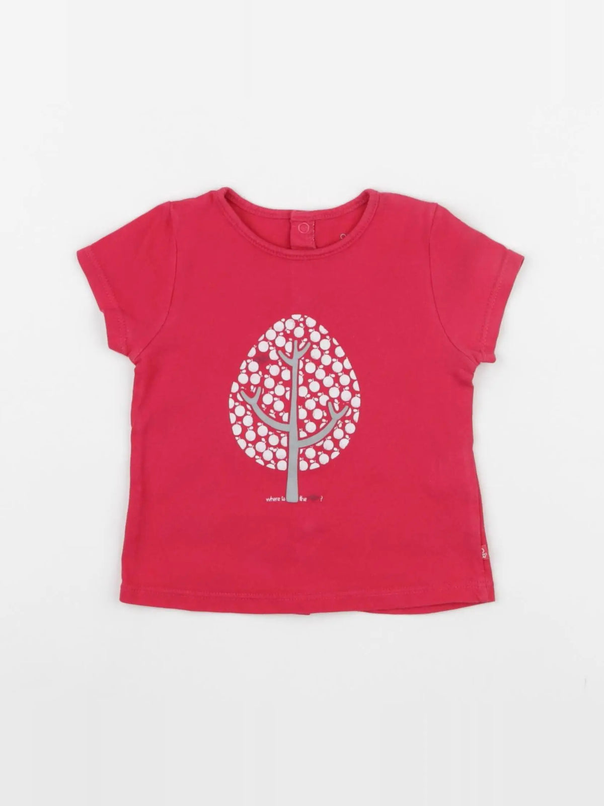 Obaïbi - tee-shirt rose - 6 mois
