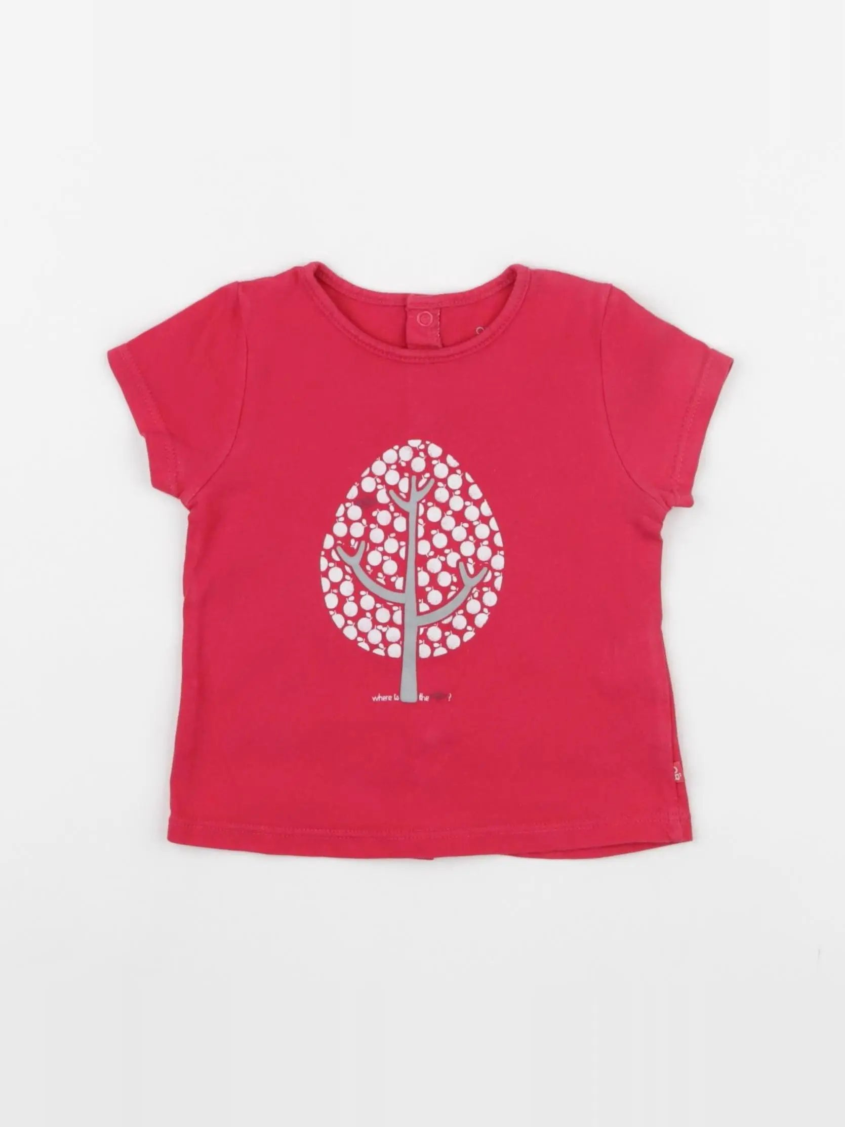 Obaïbi - tee-shirt rose - 6 mois