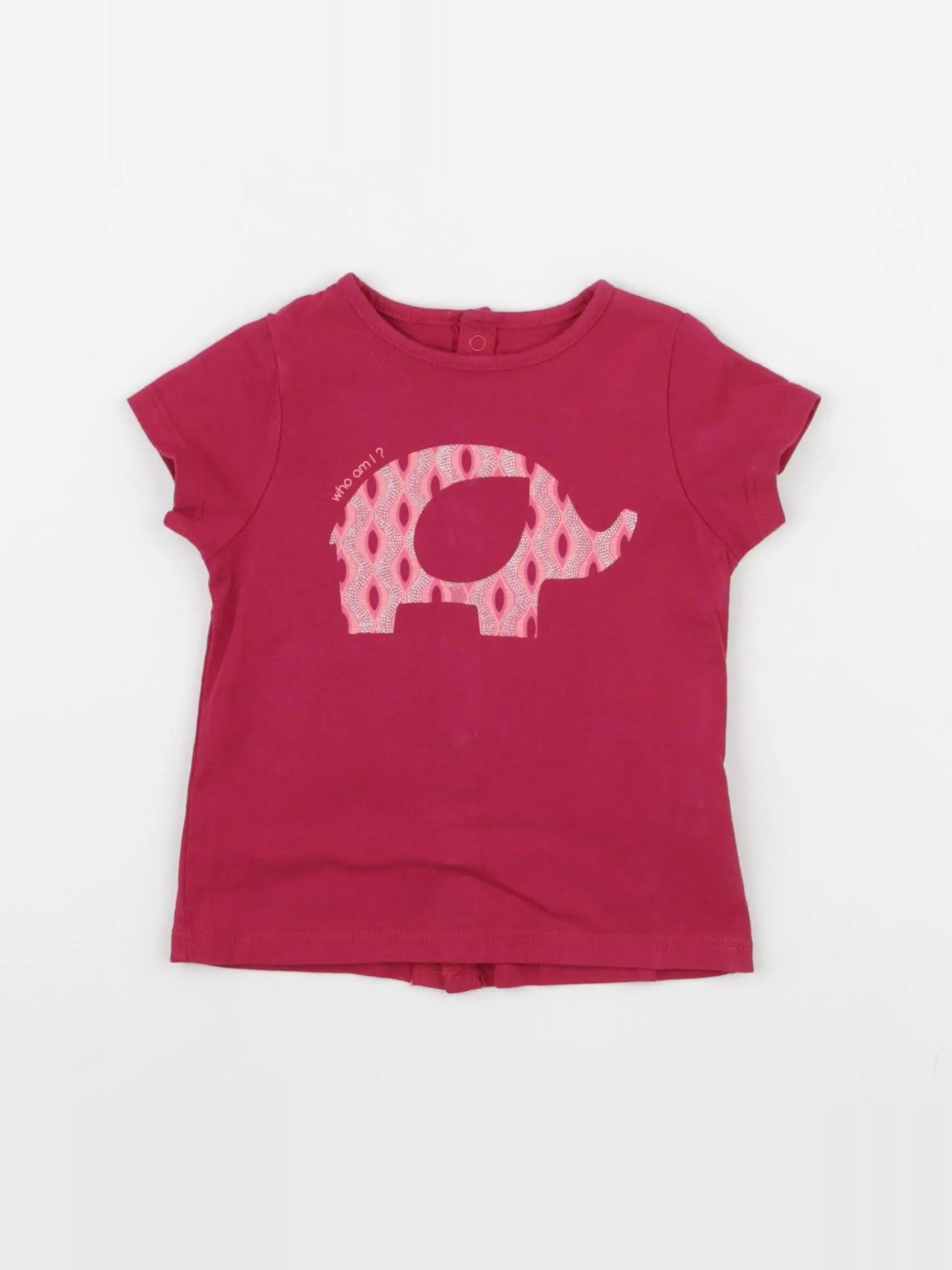 Obaïbi - tee-shirt rose - 6 mois