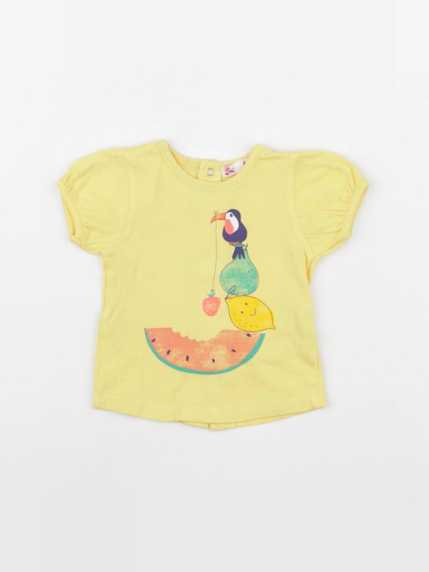 DPAM - tee-shirt jaune - 3 mois