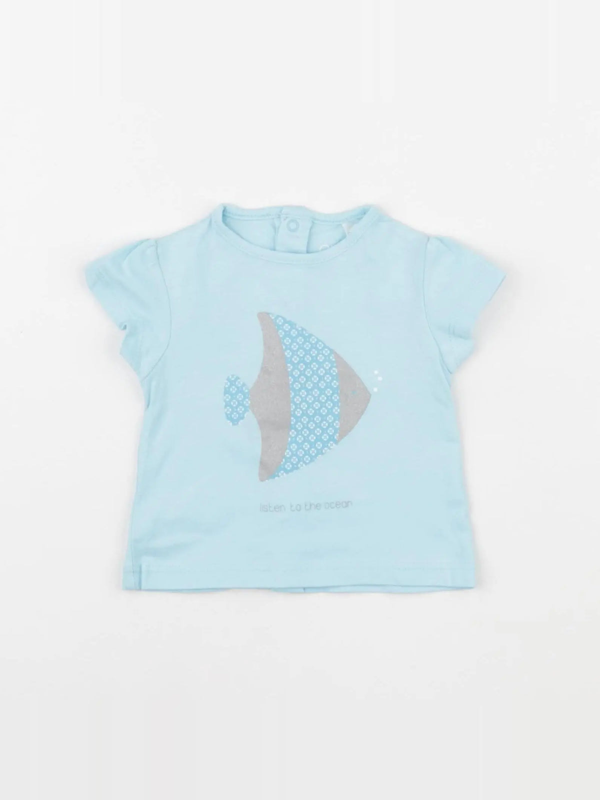 Obaïbi - tee-shirt bleu - 3 mois