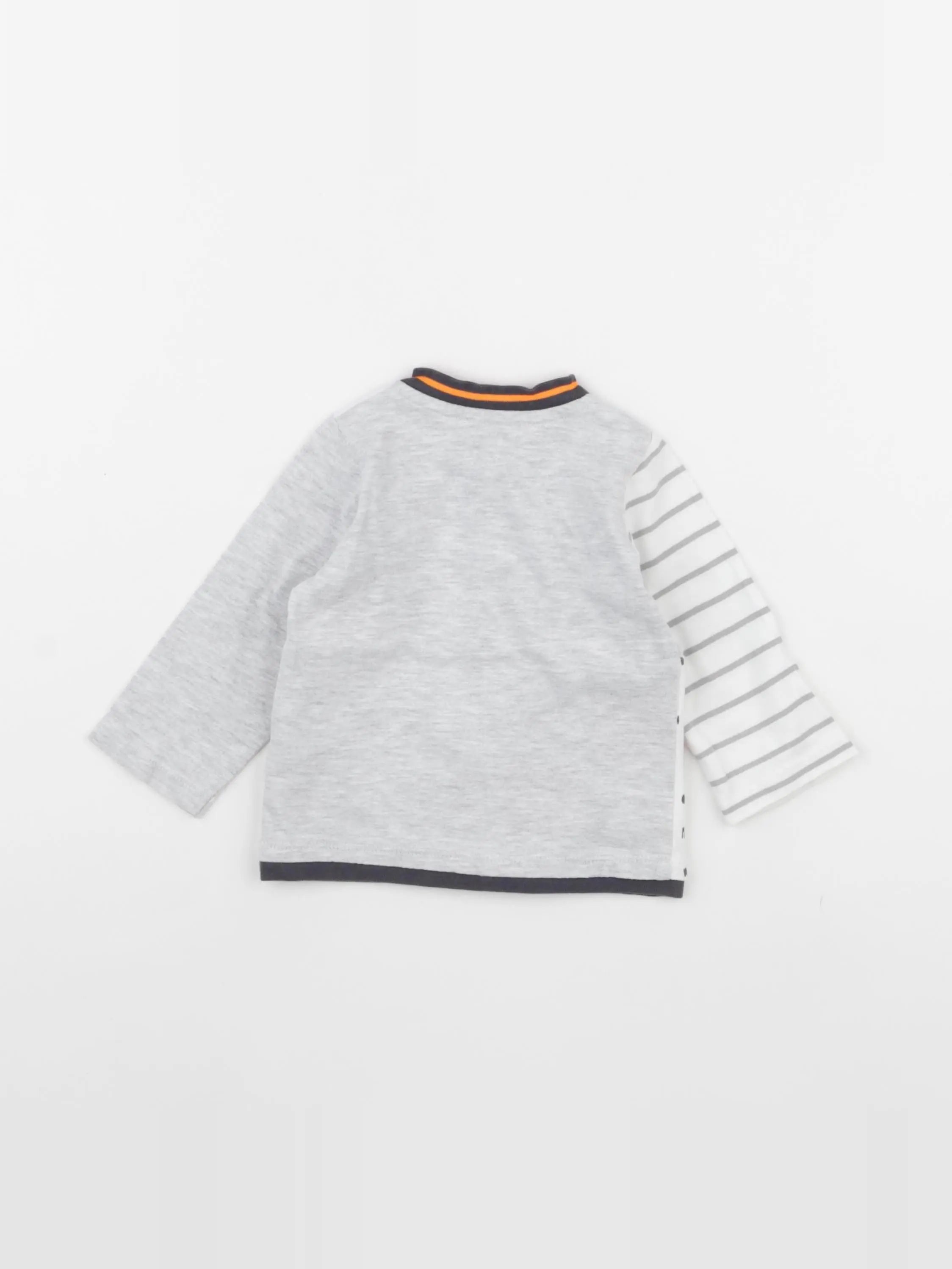 Terre de marins - tee-shirt blanc, gris - 6 mois