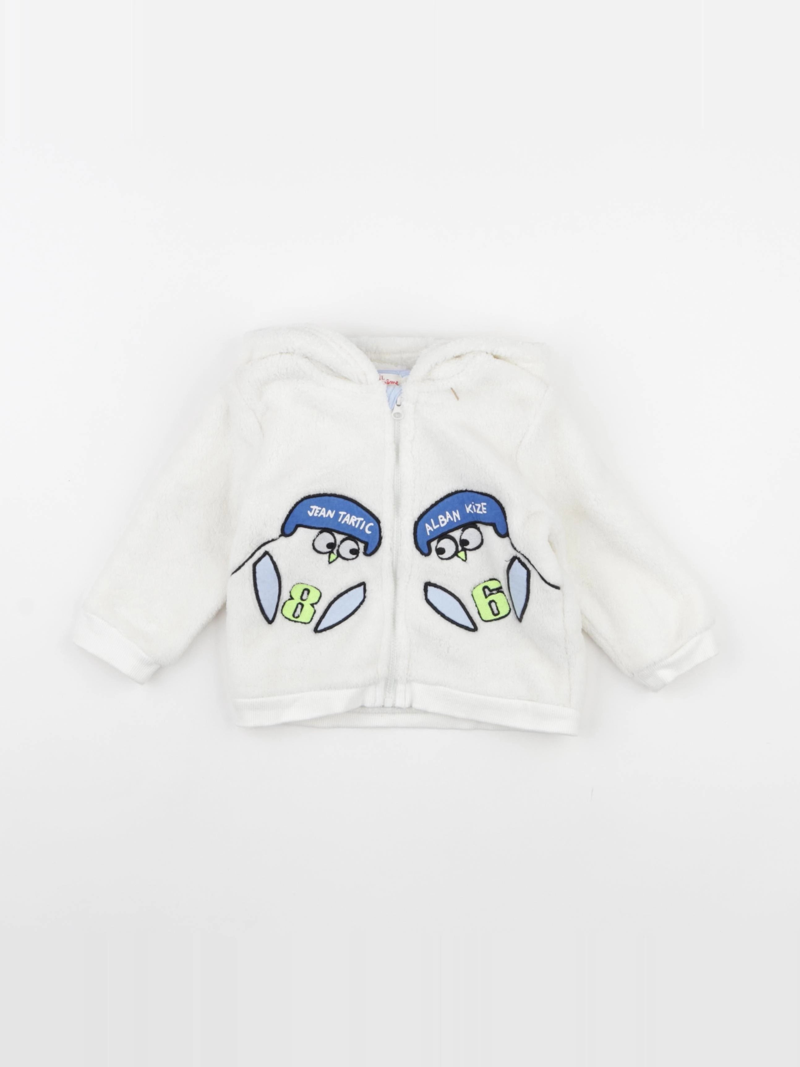 DPAM - polaire blanc - 12 mois