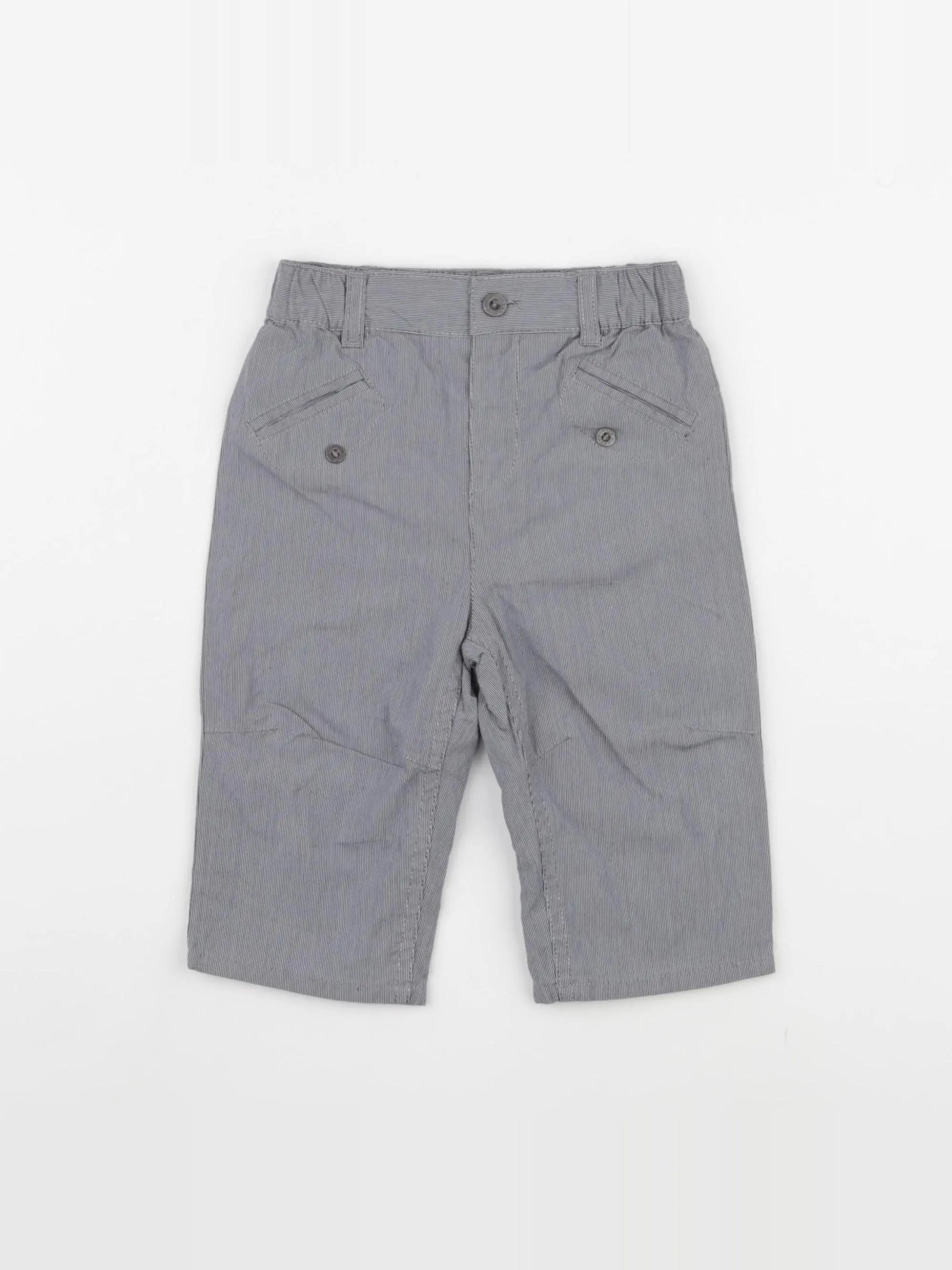 DPAM - pantalon bleu, blanc - 6 mois
