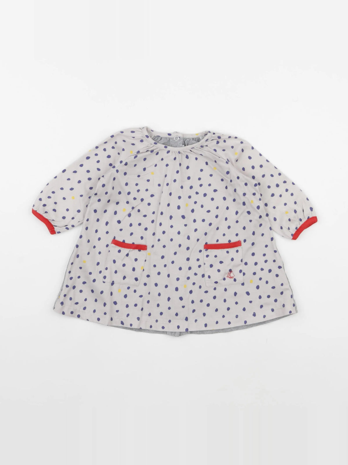 Petit Bateau - robe gris - 6 mois