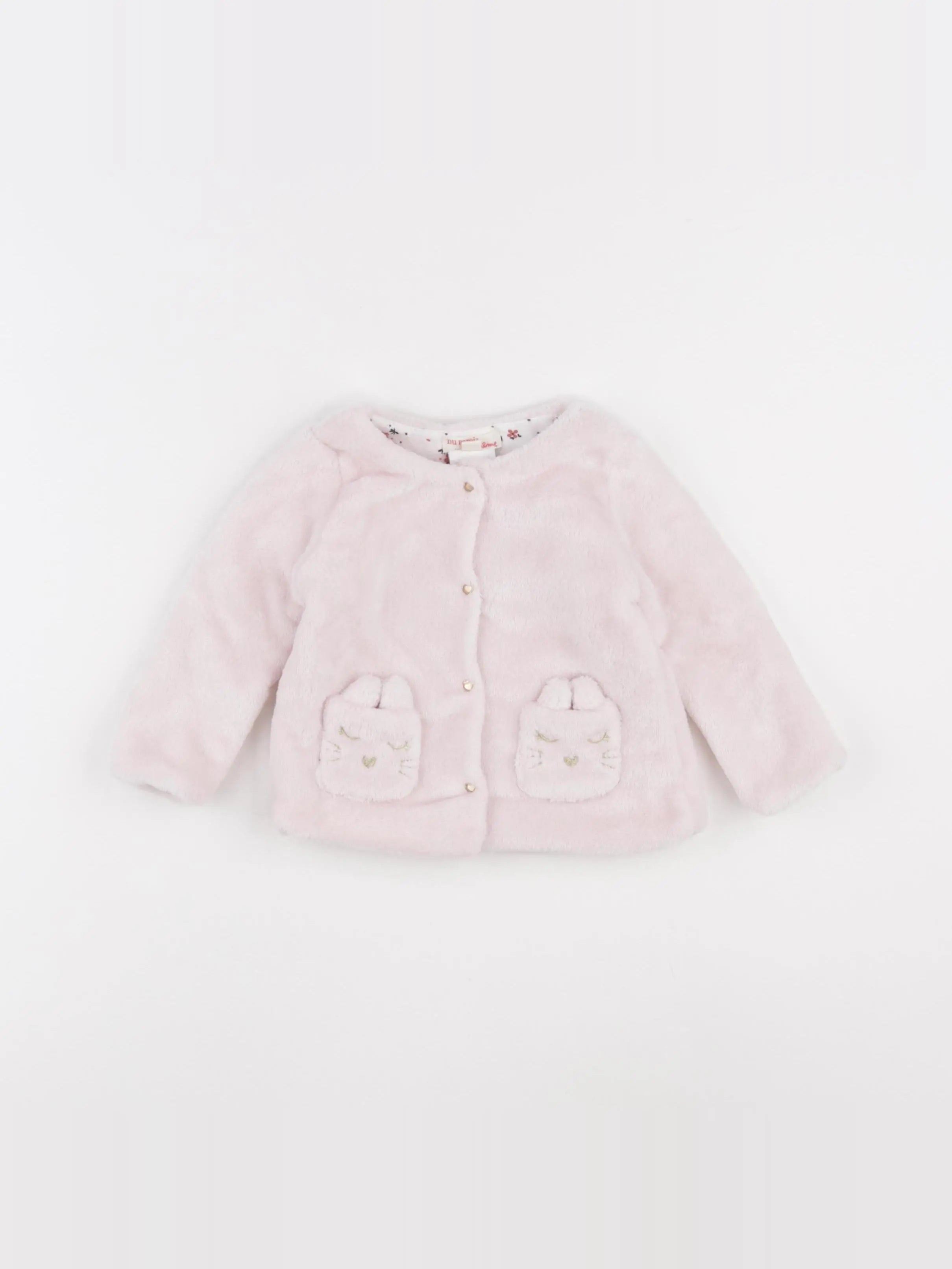 DPAM - veste doublé rose - 9 mois