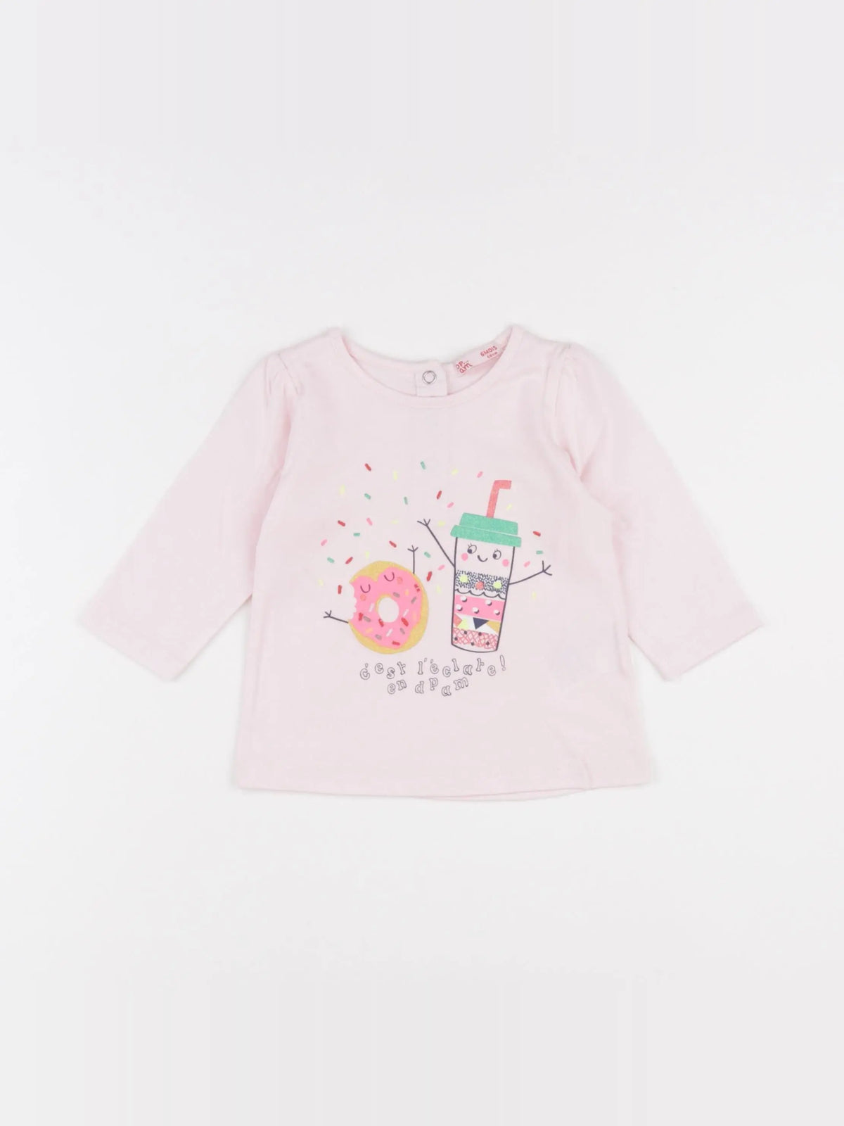 DPAM - tee-shirt rose - 6 mois