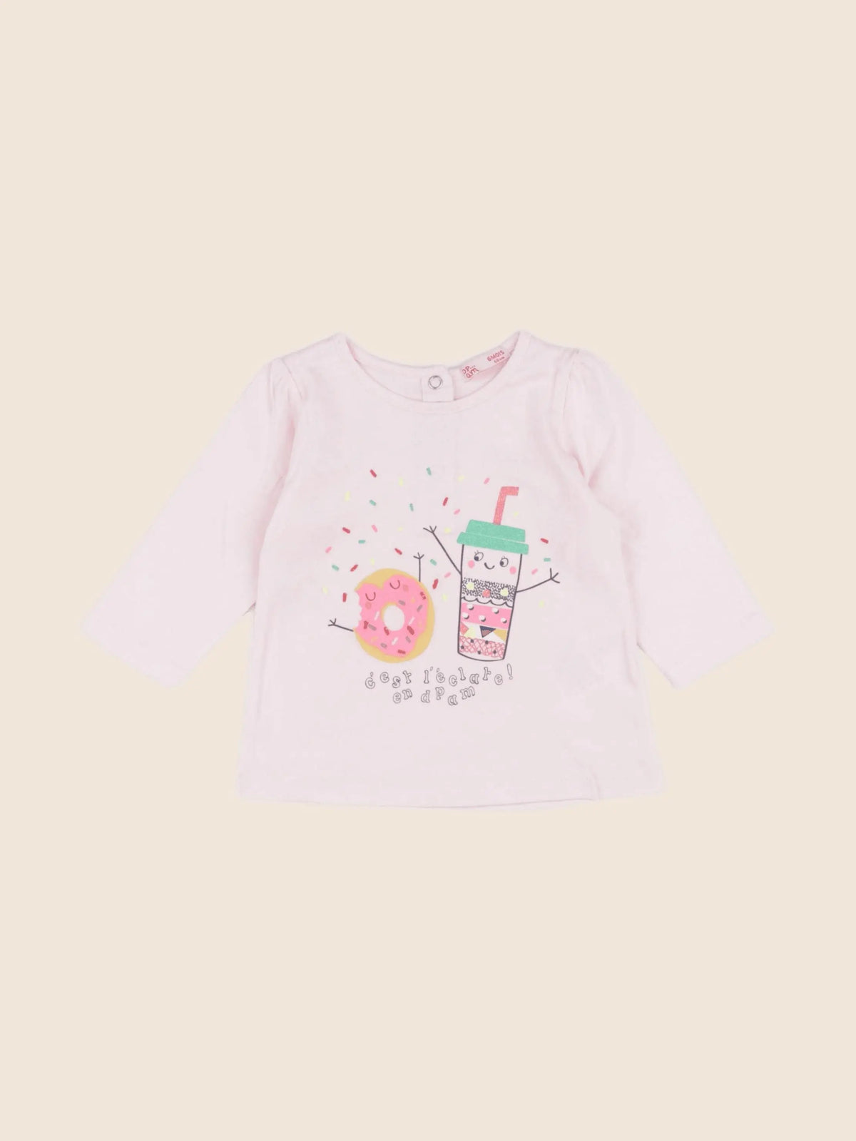 DPAM - tee-shirt rose - 6 mois