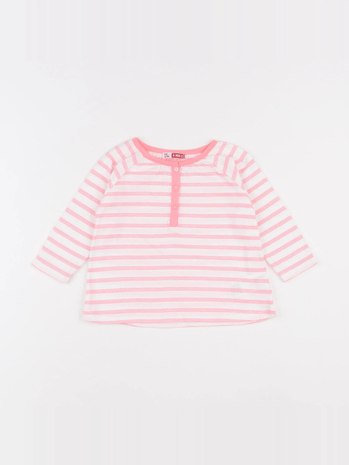 DPAM - tee-shirt rose fluo - 6 mois