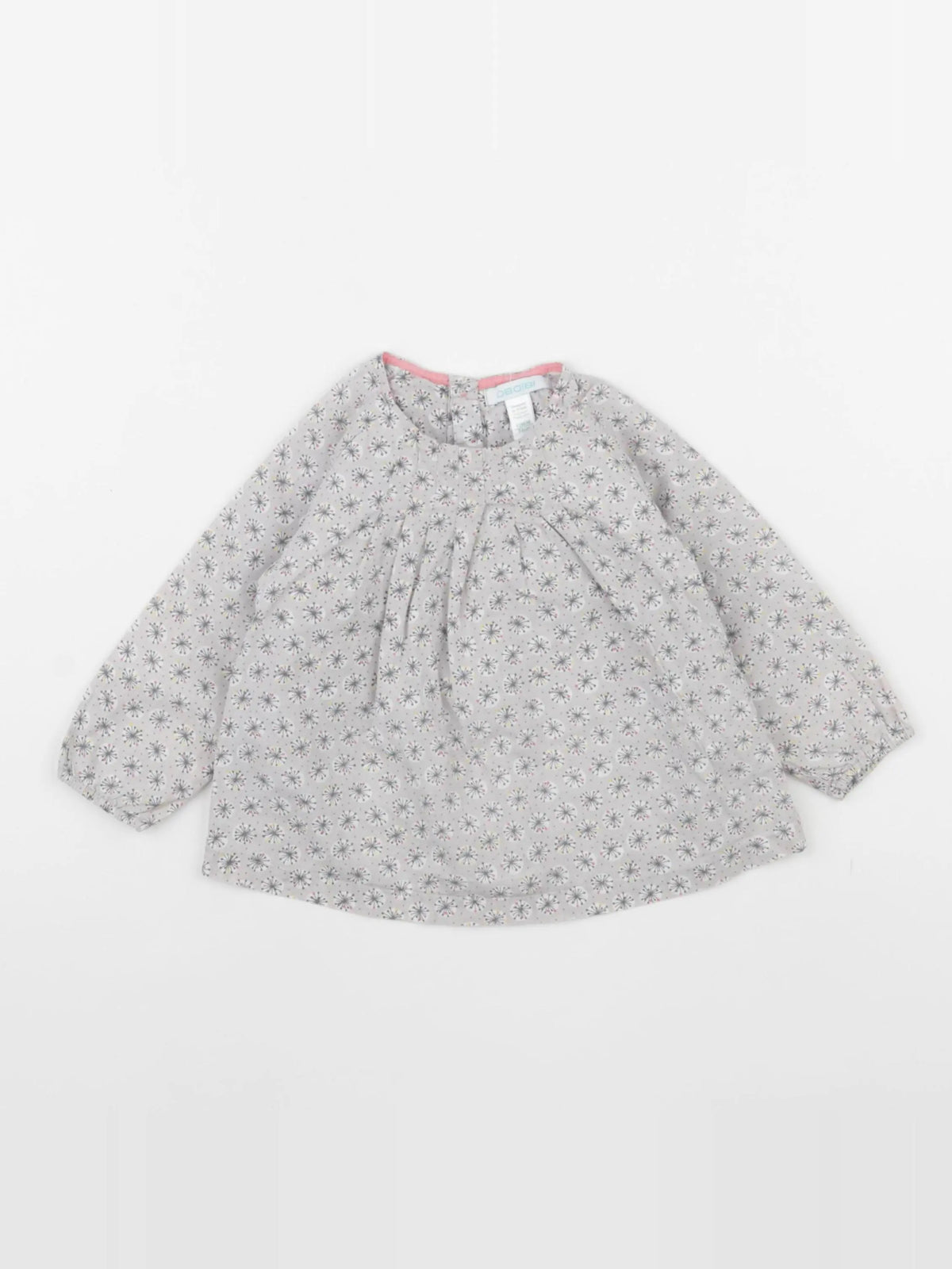 Obaïbi - blouse gris - 12 mois