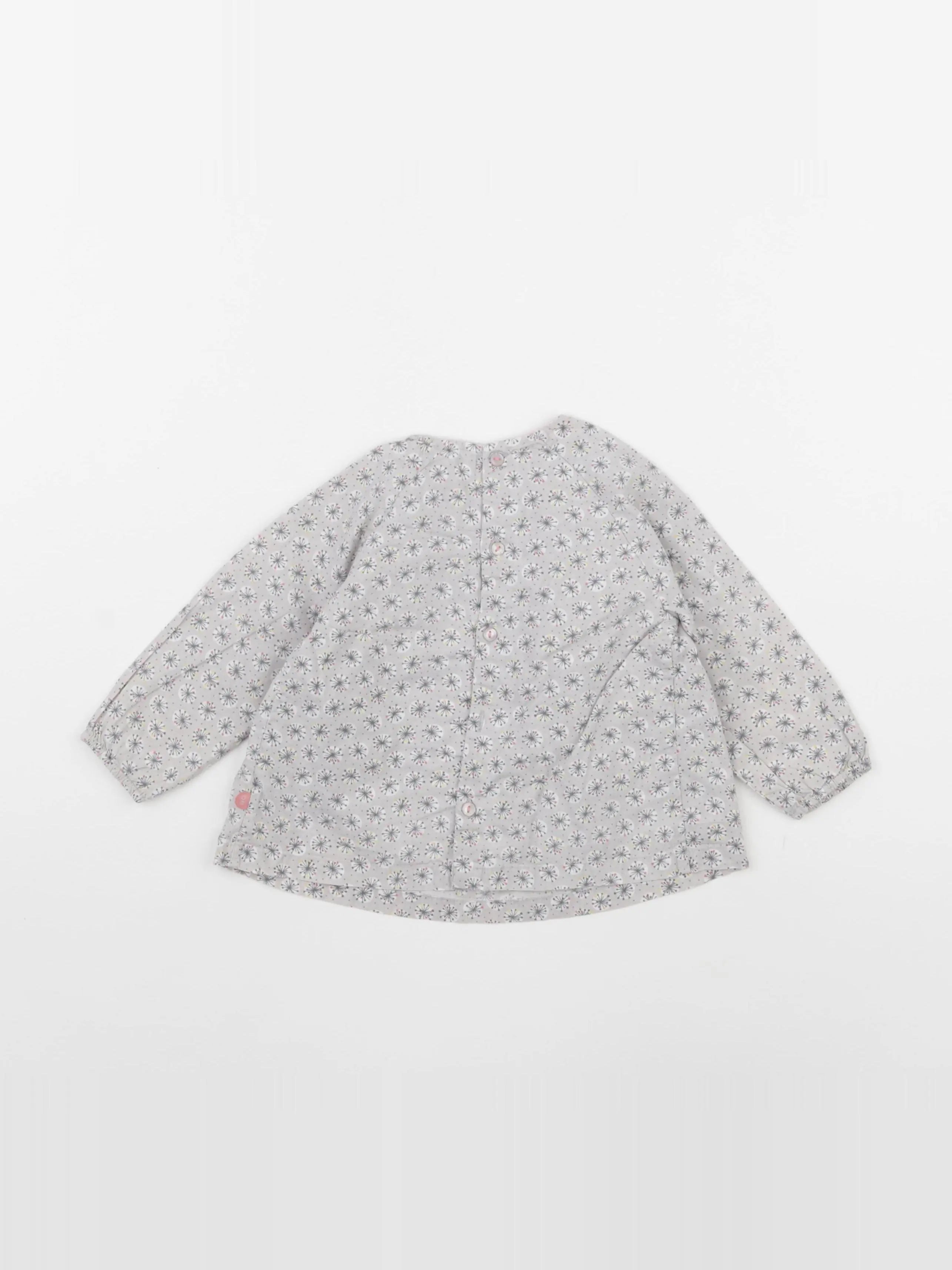 Obaïbi - blouse gris - 12 mois