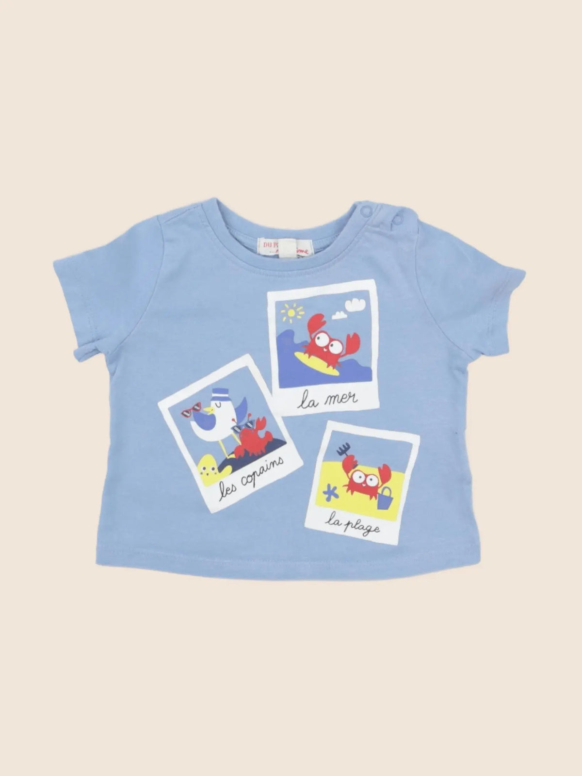DPAM - tee-shirt bleu - 3 mois