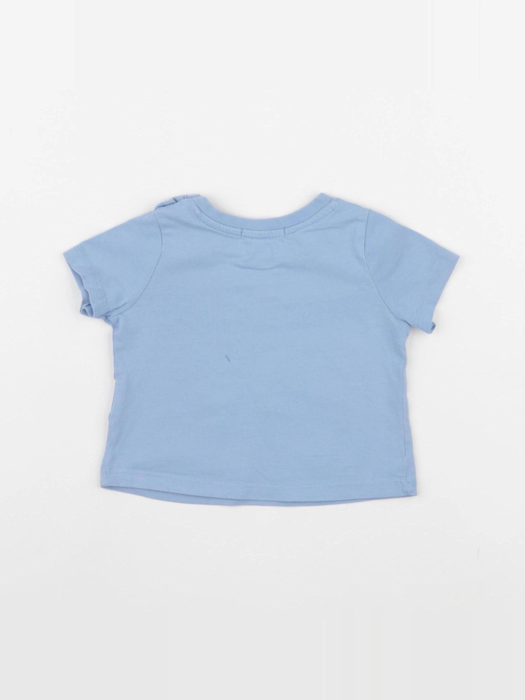 DPAM - tee-shirt bleu - 3 mois