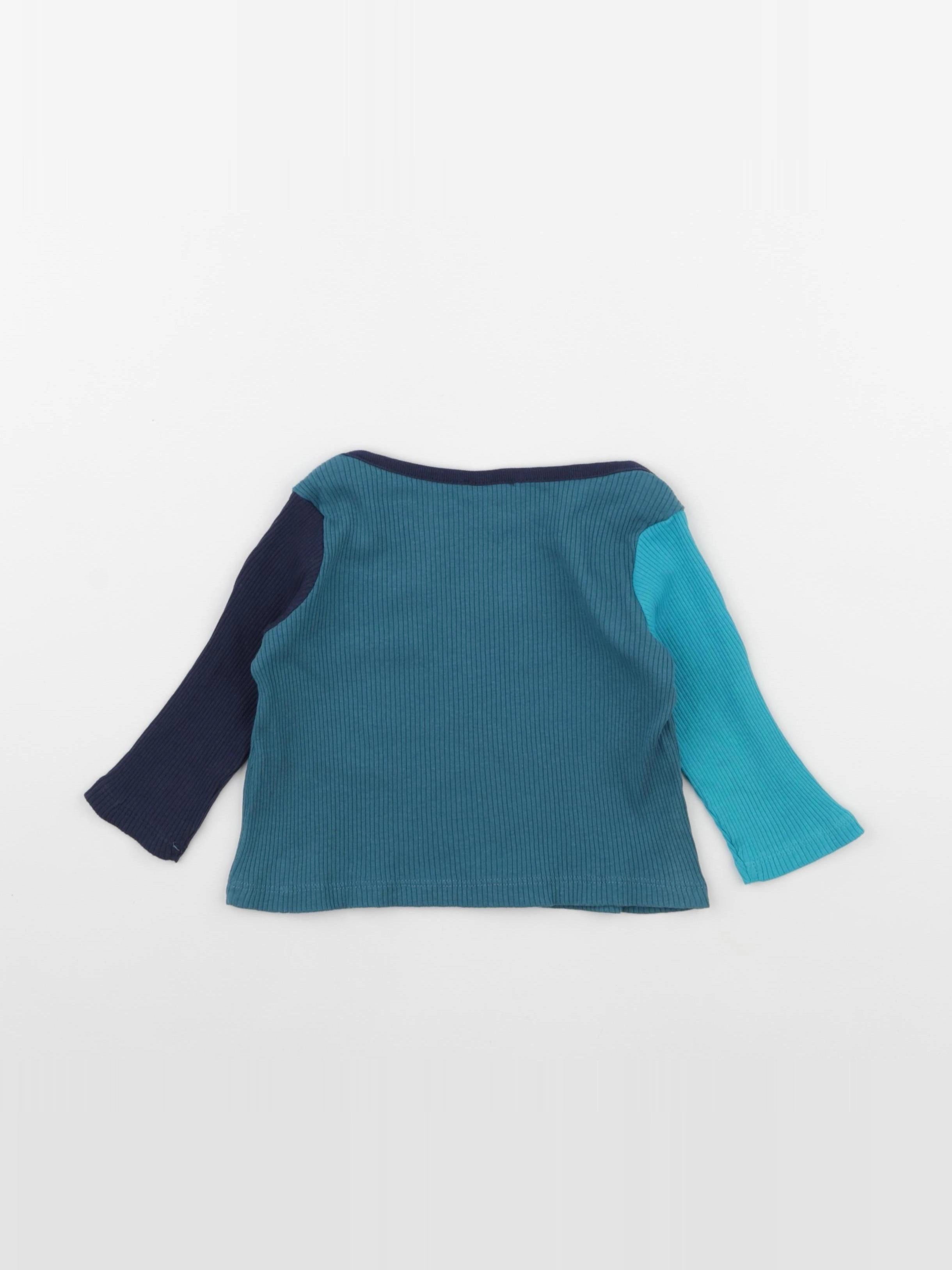 DPAM - tee-shirt bleu - 9 mois