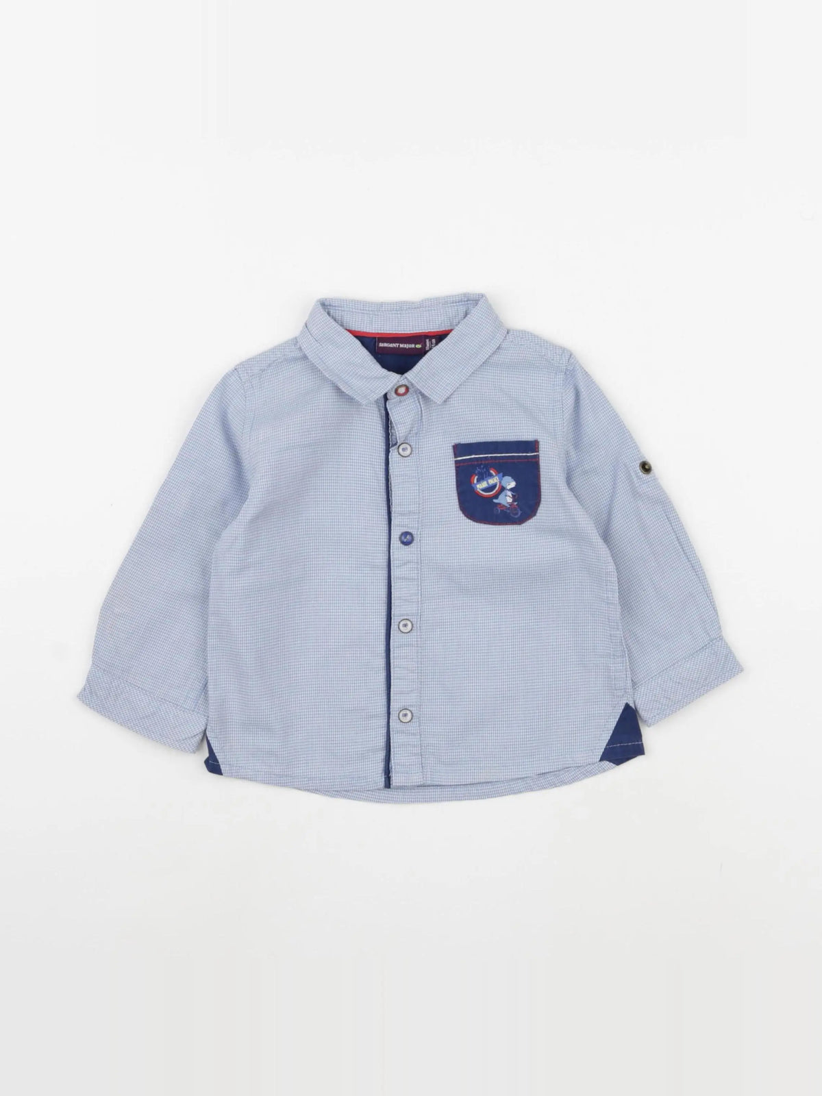 Sergent Major - chemise bleu - 12 mois
