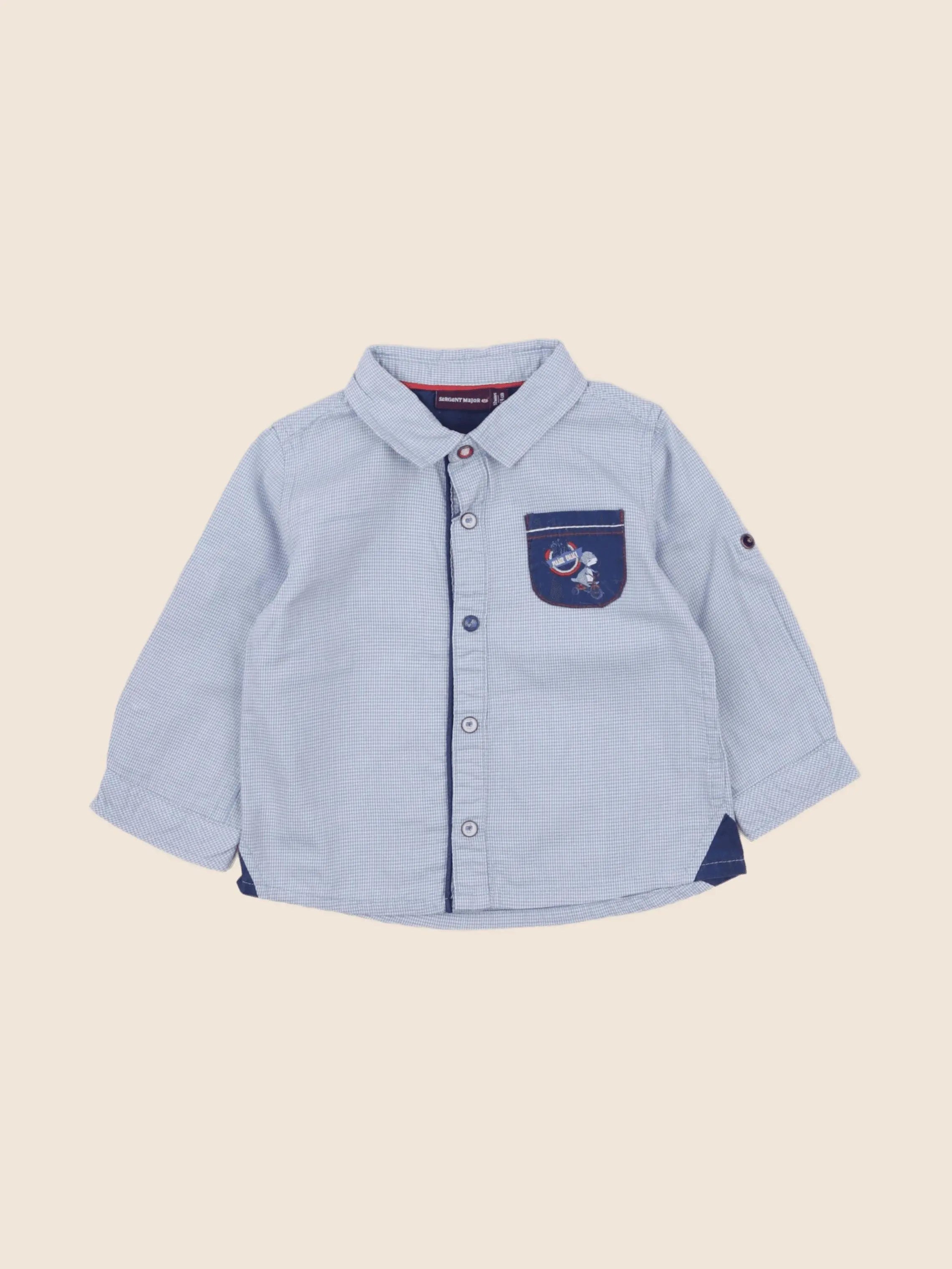 Sergent Major - chemise bleu - 12 mois